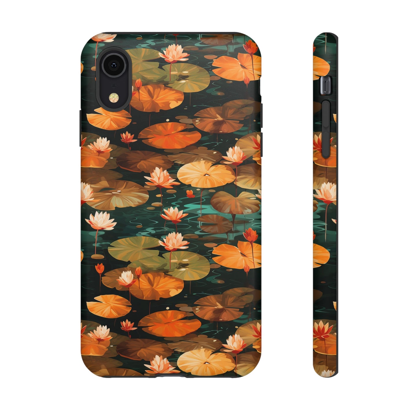 Orange Lotus Whisper: Autumn on the Water - Tough Phone Case