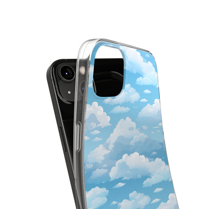 Boundless Azure Horizon - Calm Sky Design Soft Phone Case for IPhone, Samsung, and Google Pixel Phone Case Pattern Symphony   