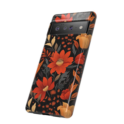 Autumn Blossom Noir: A Dark Floral Canvas Tough Case