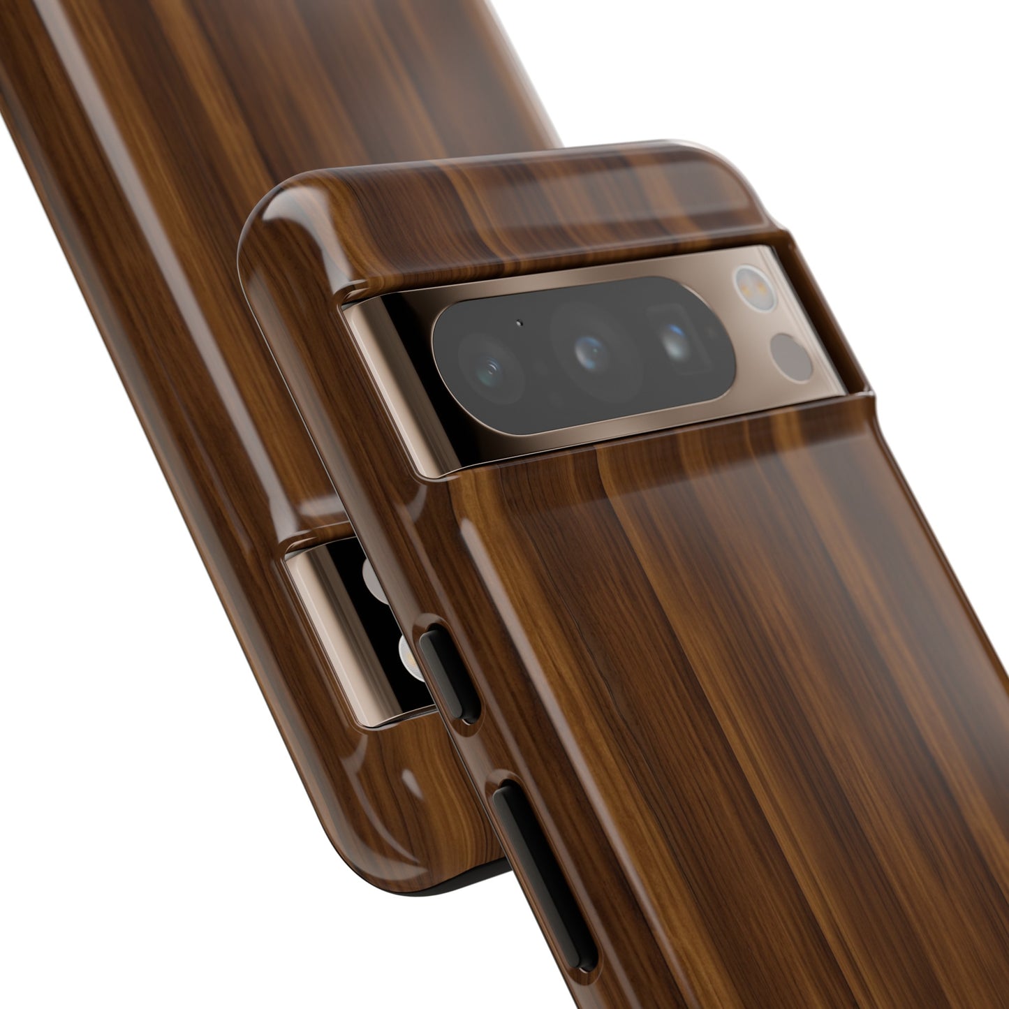 Luxurious Faux Dark Walnut Essence Phone Case - Rich and Refined Natural Wood Design - Tough Cases