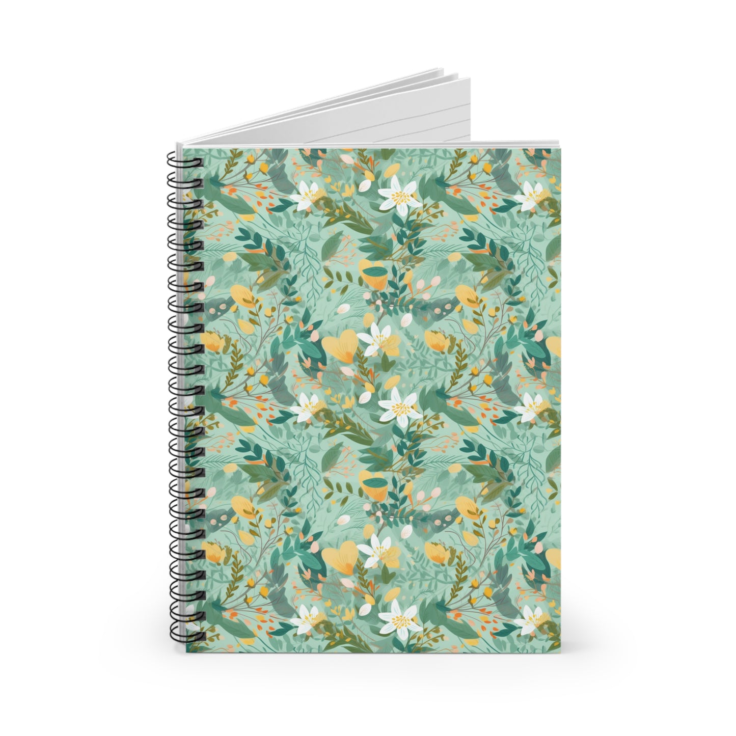 Spring Symphony Spiral Notebook - Lined Pages with Lush Floral Cover - Spiral Notebook - Ruled Line Paper products Pattern Symphony   