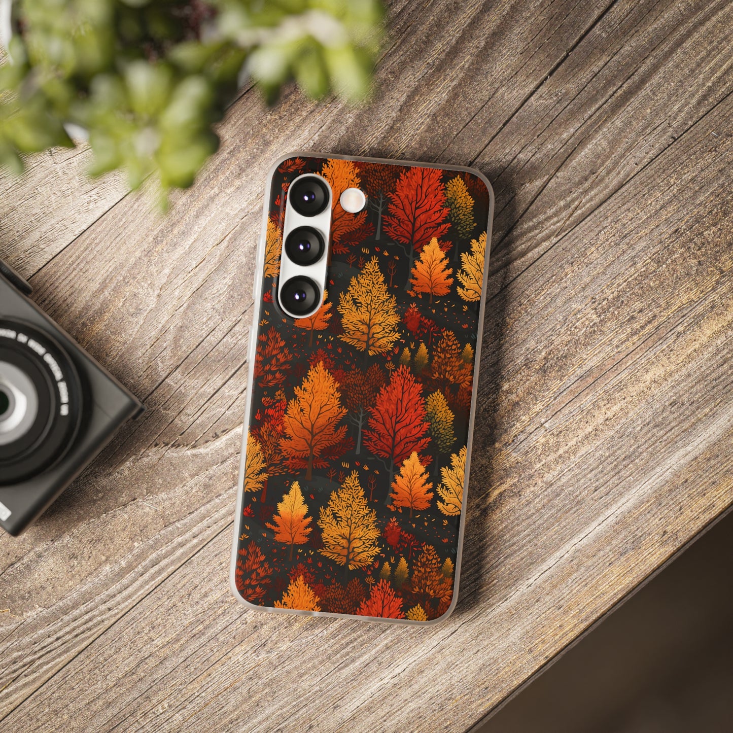 Bronzed Forest: A Chromatic Landscape - Flexible Phone Case