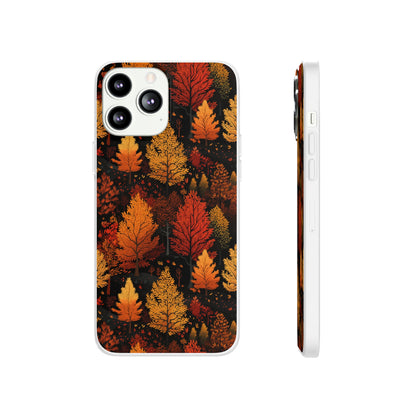 Bronzed Forest: A Chromatic Landscape - Flexible Phone Case