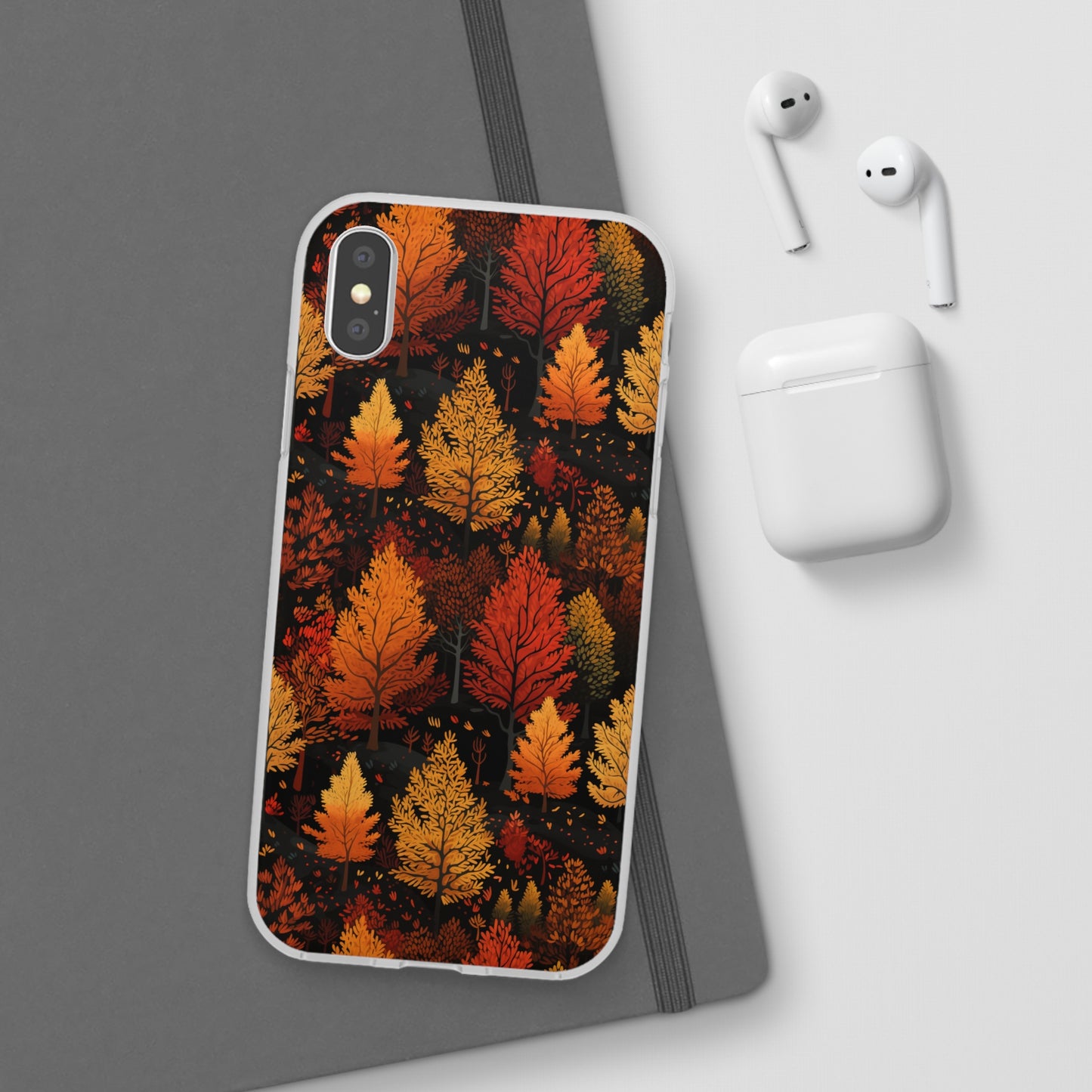 Bronzed Forest: A Chromatic Landscape - Flexible Phone Case