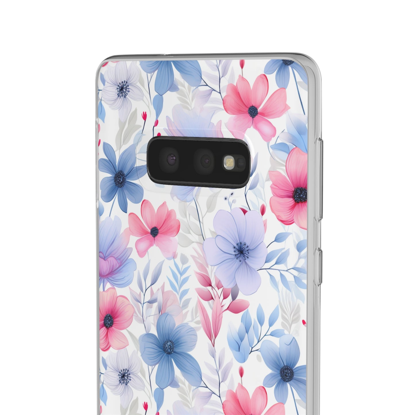 Floral Whispers - Soft Hues of Violets, Pinks, and Blues - Flexi Phone Case Phone Case Pattern Symphony   