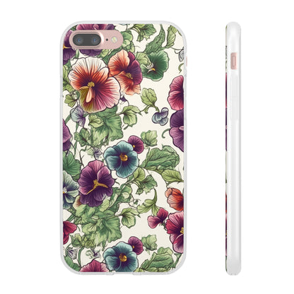 Watercolour Pansy Phone Case - Delicate Floral Elegance - Spring Collection - Flexi Cases Phone Case Pattern Symphony   