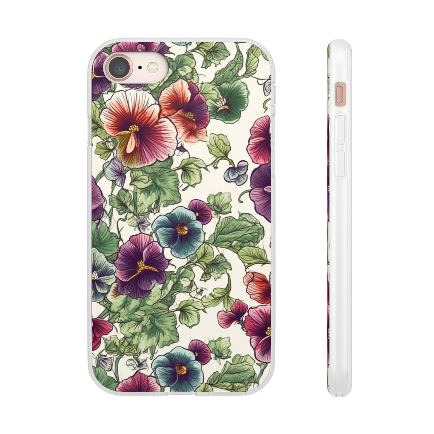 Watercolour Pansy Phone Case - Delicate Floral Elegance - Spring Collection - Flexi Cases Phone Case Pattern Symphony   