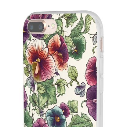 Watercolour Pansy Phone Case - Delicate Floral Elegance - Spring Collection - Flexi Cases Phone Case Pattern Symphony   