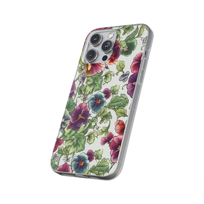 Watercolour Pansy Phone Case - Delicate Floral Elegance - Spring Collection - Flexi Cases Phone Case Pattern Symphony   