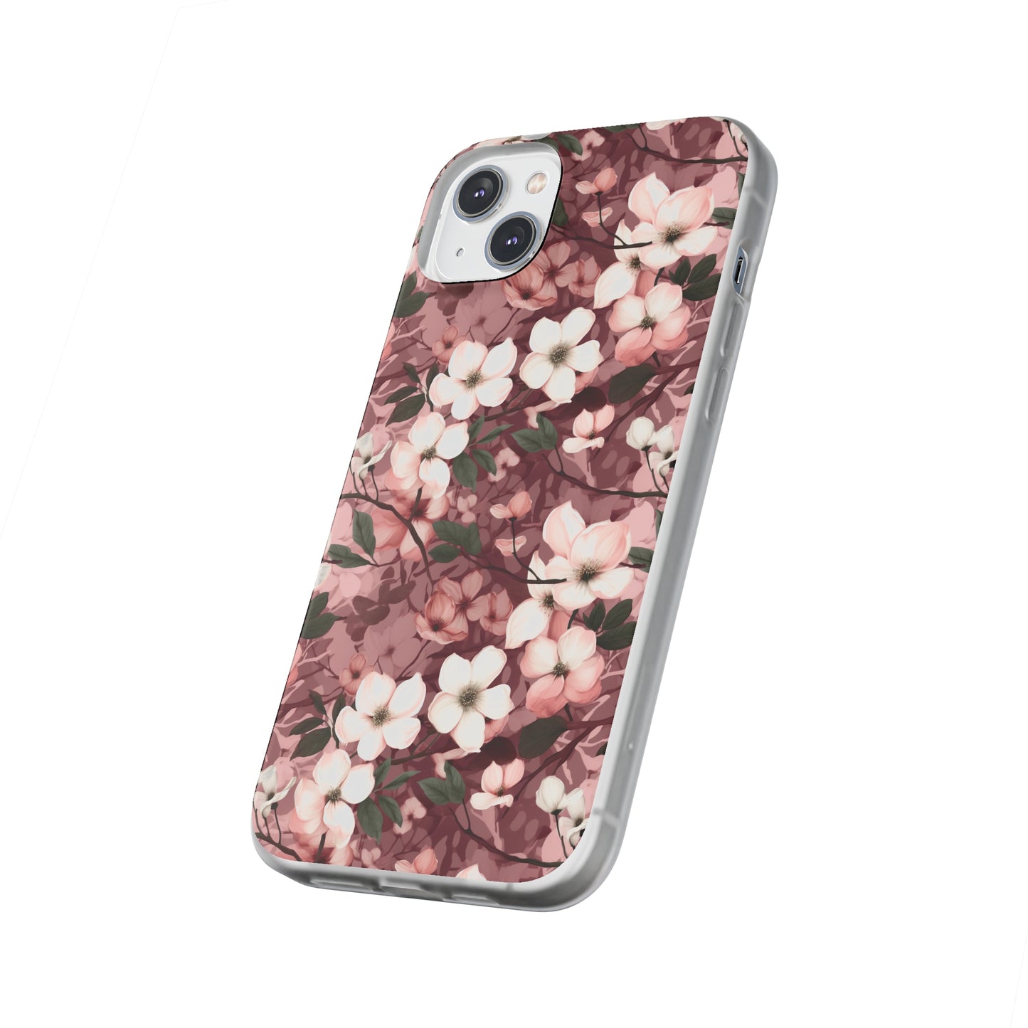 Sparse Dogwood Blossom Phone Case - Elegant Floral Design for Your Smartphone - Flexi Cases Phone Case Pattern Symphony   