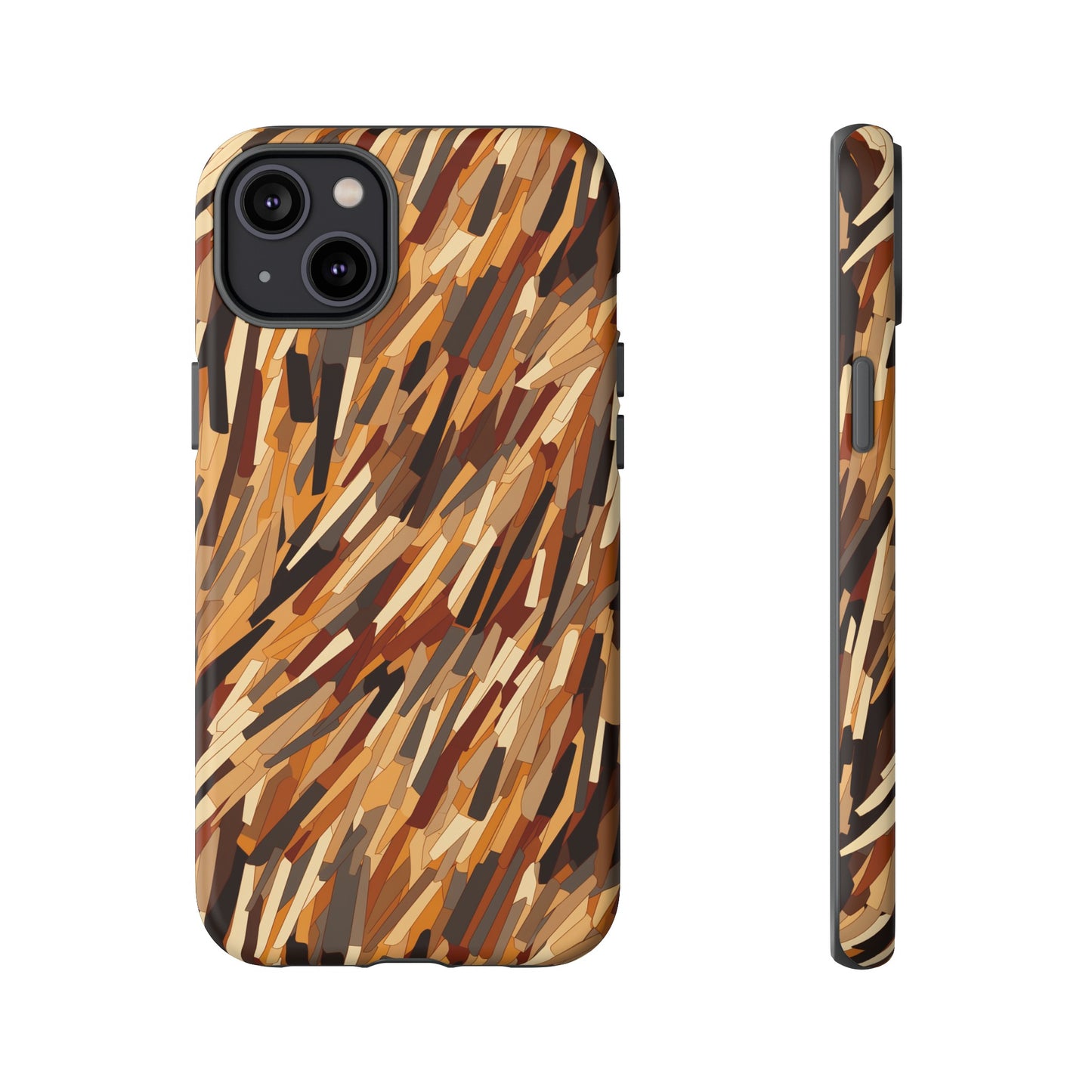 Fragmented Forest: Autumn's Abstract Palette Tough Phone Case