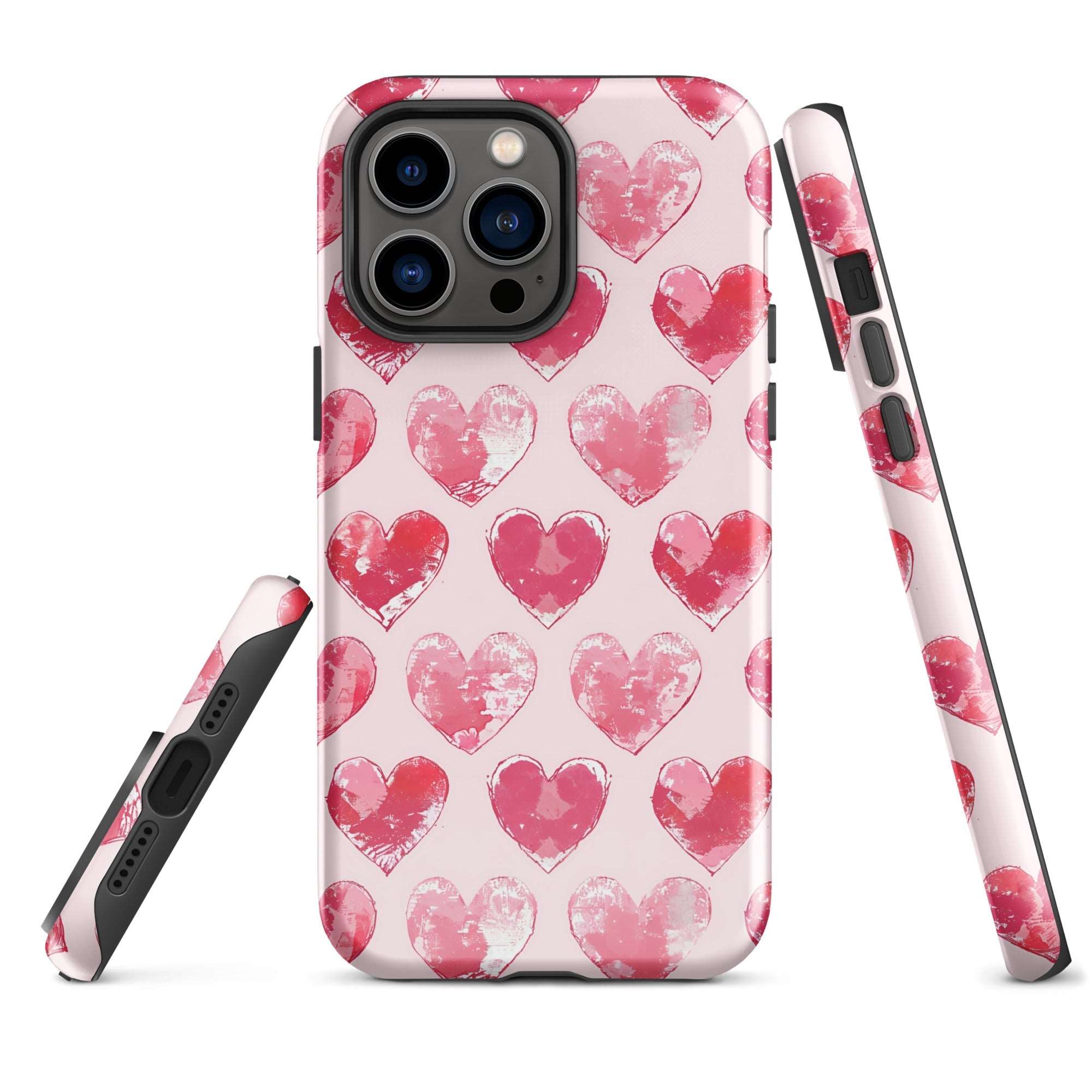 Blotted Love: Blush Strokes - iPhone Case - Pattern Symphony