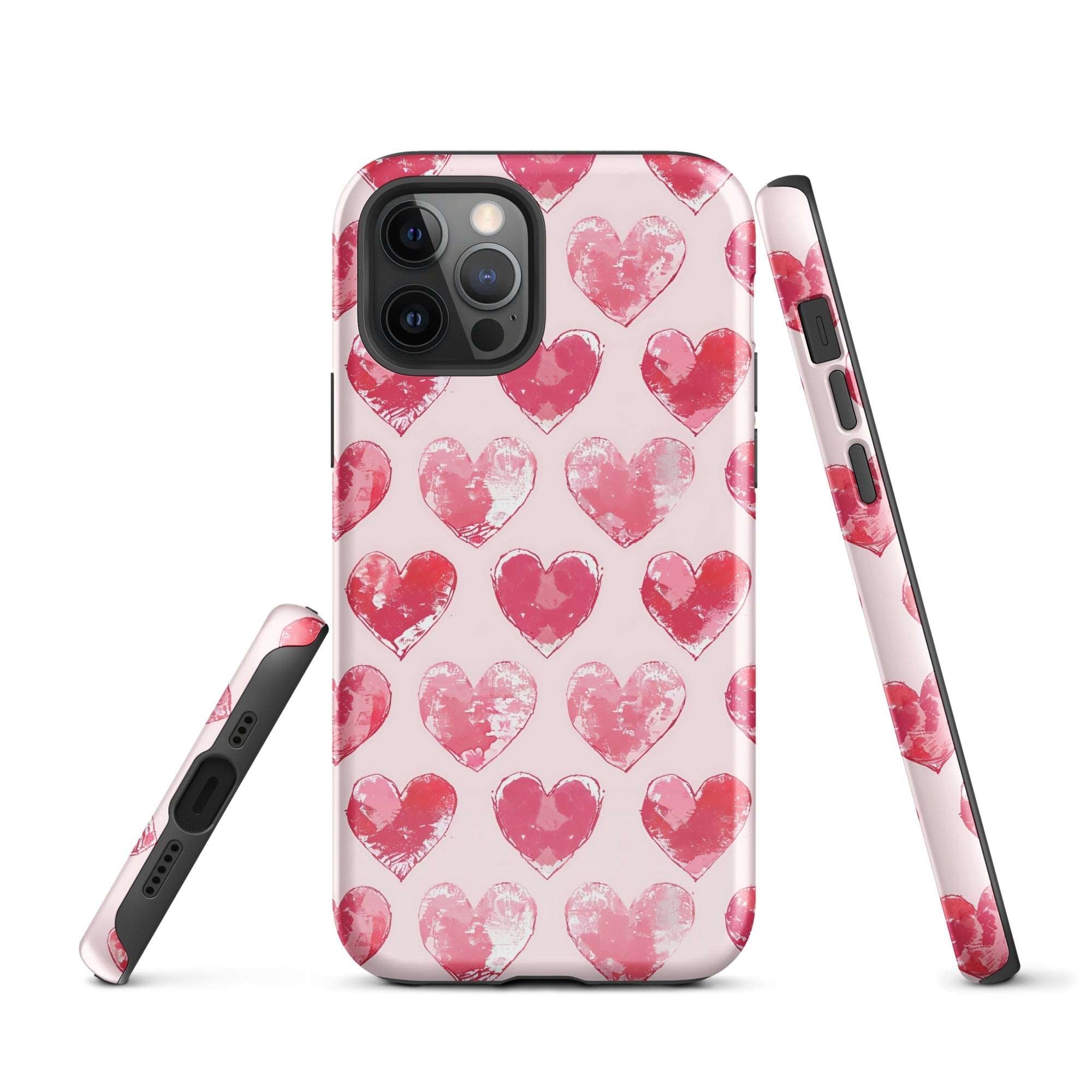 Blotted Love: Blush Strokes - iPhone Case - Pattern Symphony