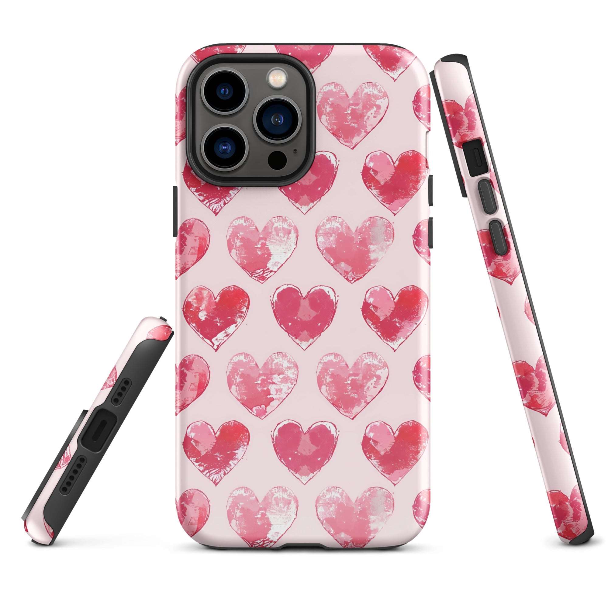 Blotted Love: Blush Strokes - iPhone Case - Pattern Symphony