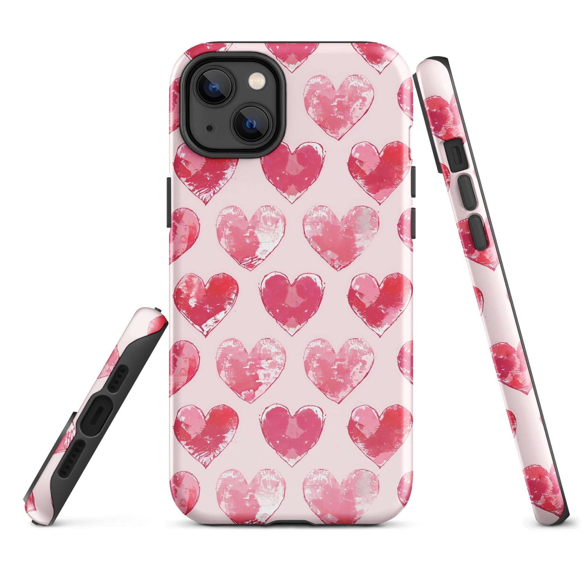 Blotted Love: Blush Strokes - iPhone Case - Pattern Symphony