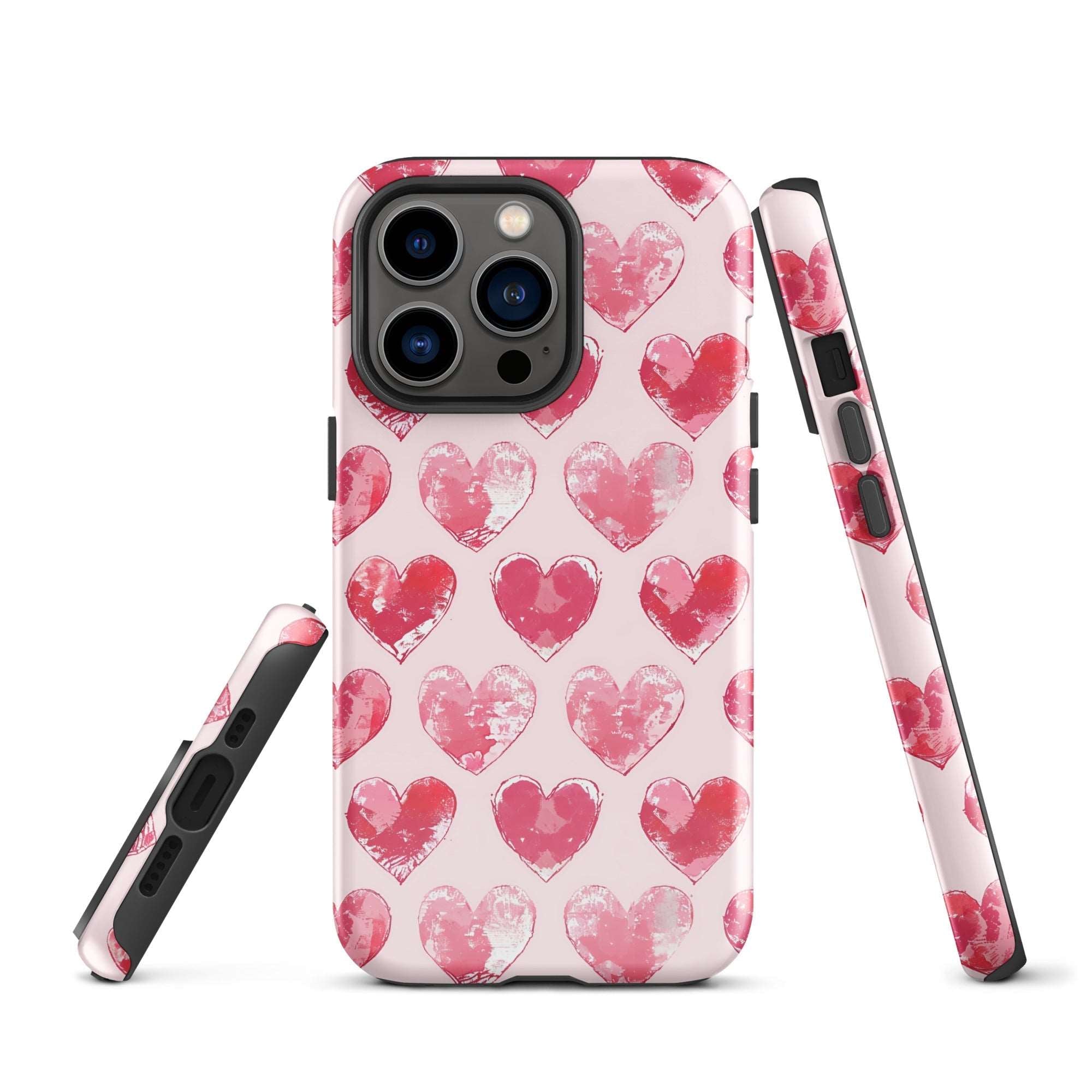 Blotted Love: Blush Strokes - iPhone Case - Pattern Symphony