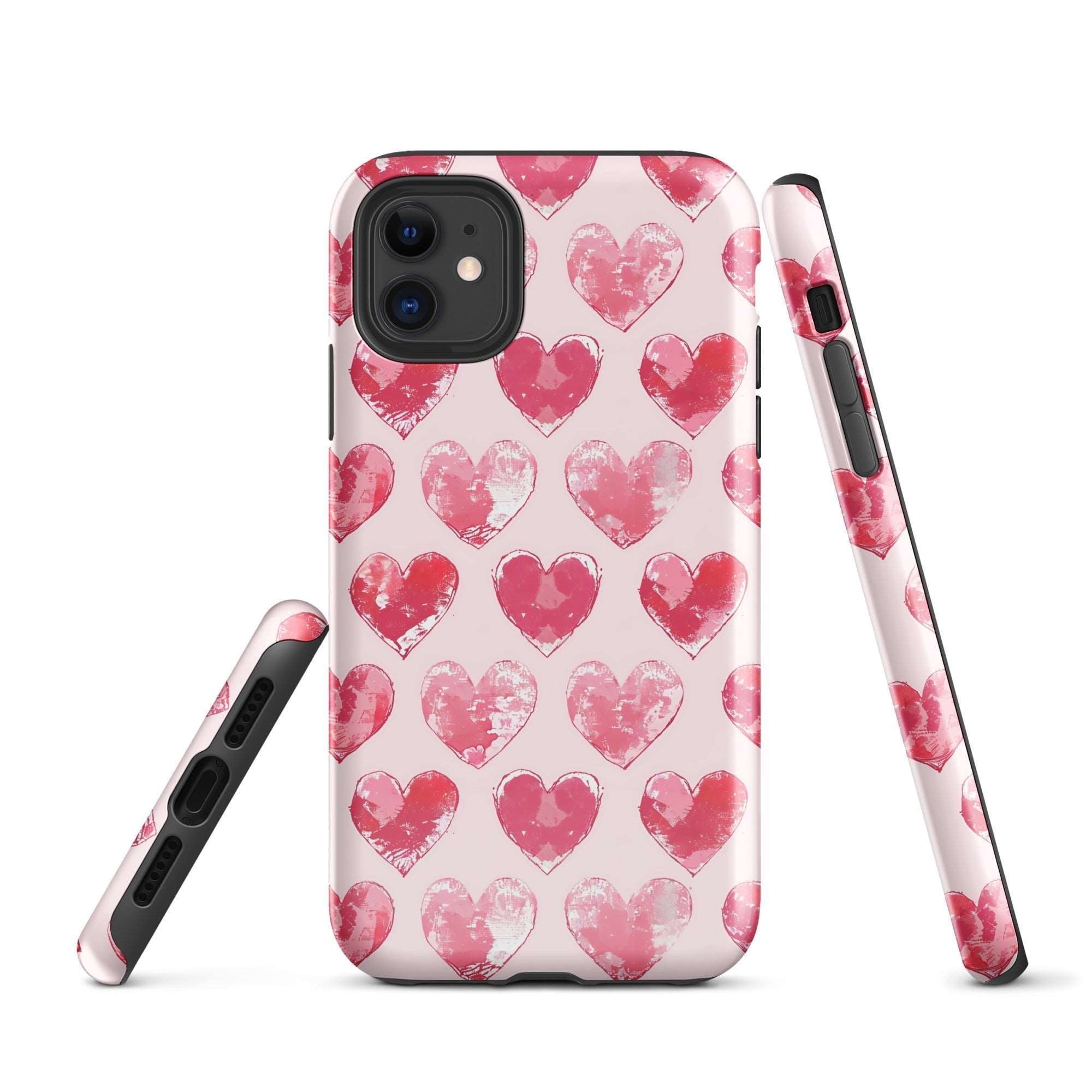 Blotted Love: Blush Strokes - iPhone Case - Pattern Symphony