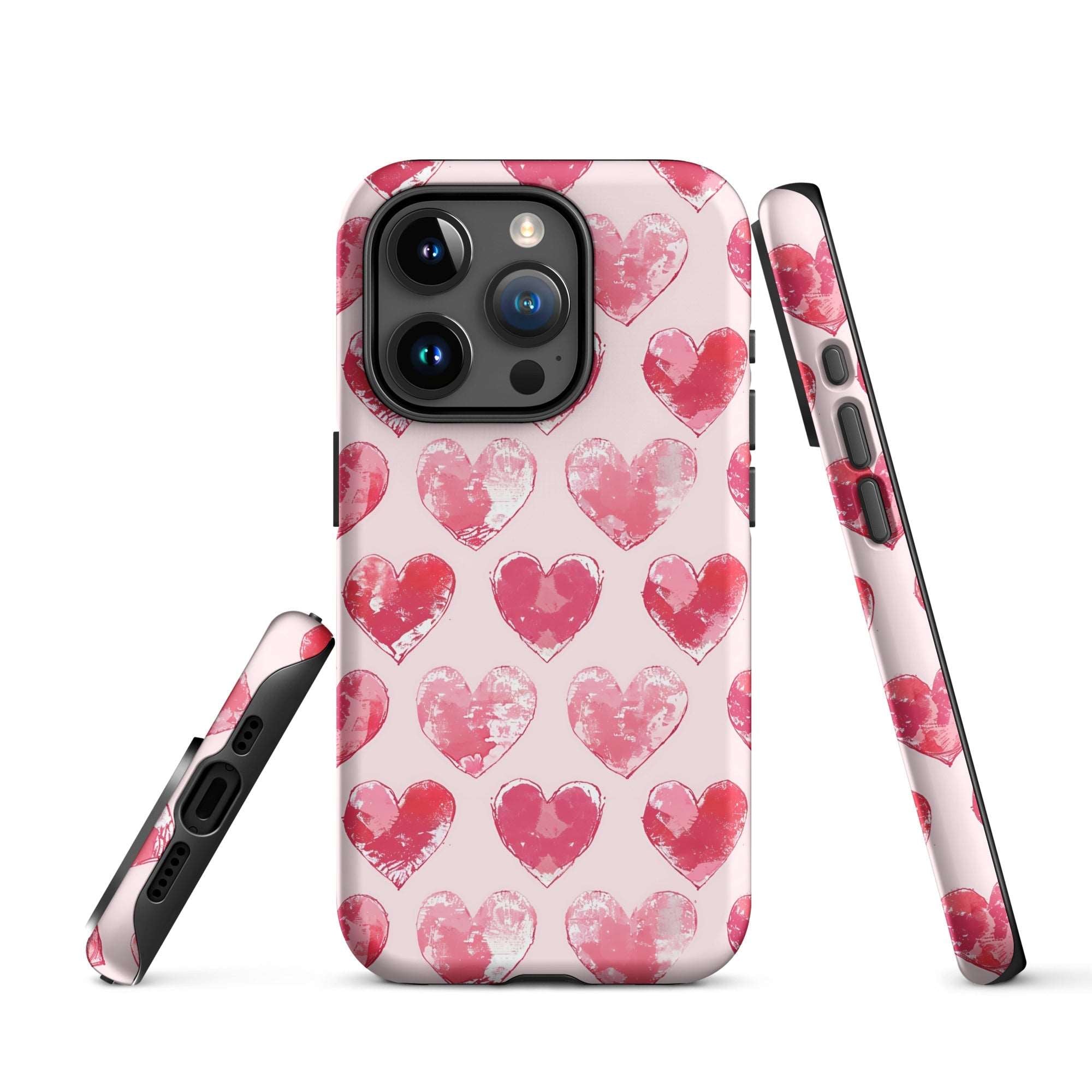 Blotted Love: Blush Strokes - iPhone Case - Pattern Symphony