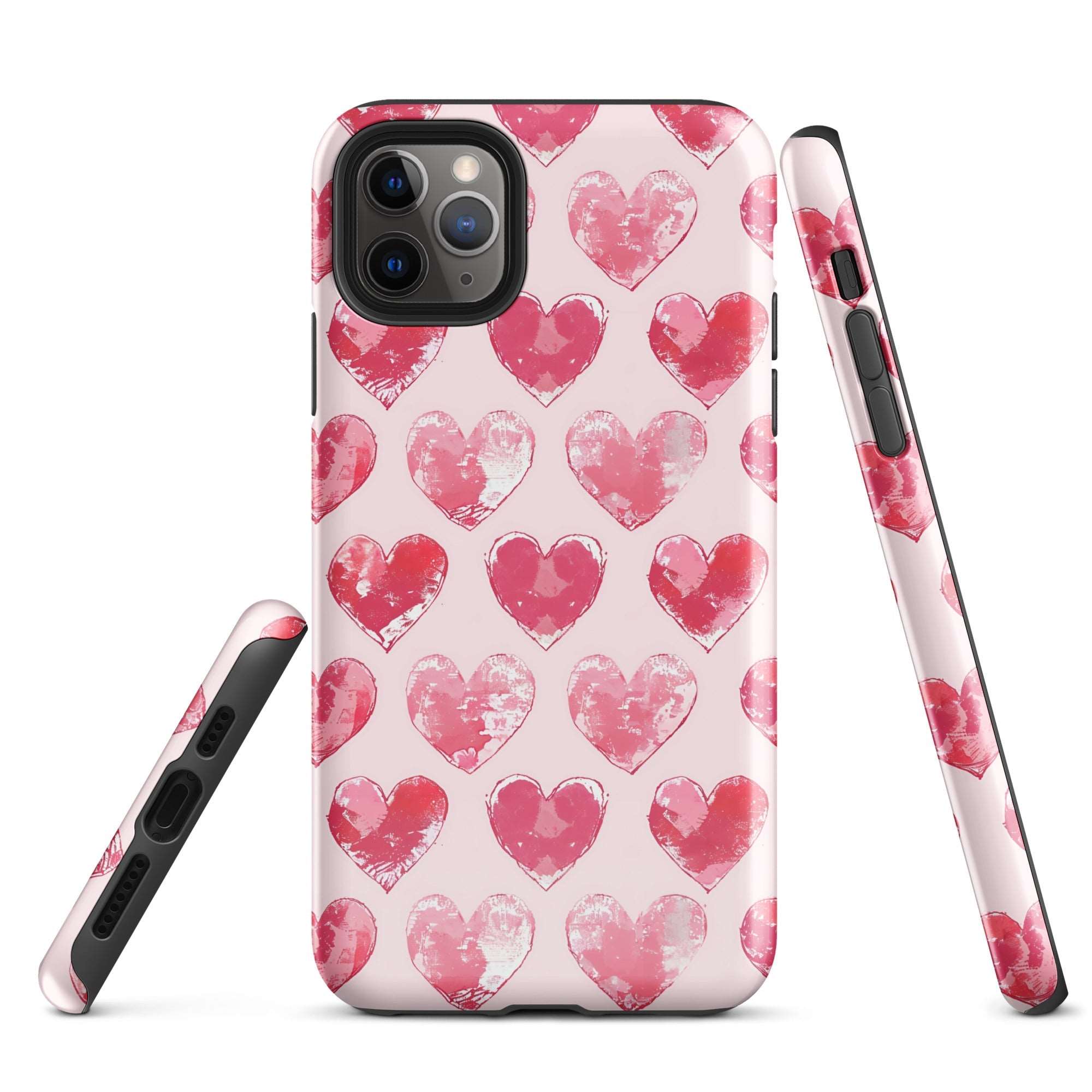 Blotted Love: Blush Strokes - iPhone Case - Pattern Symphony