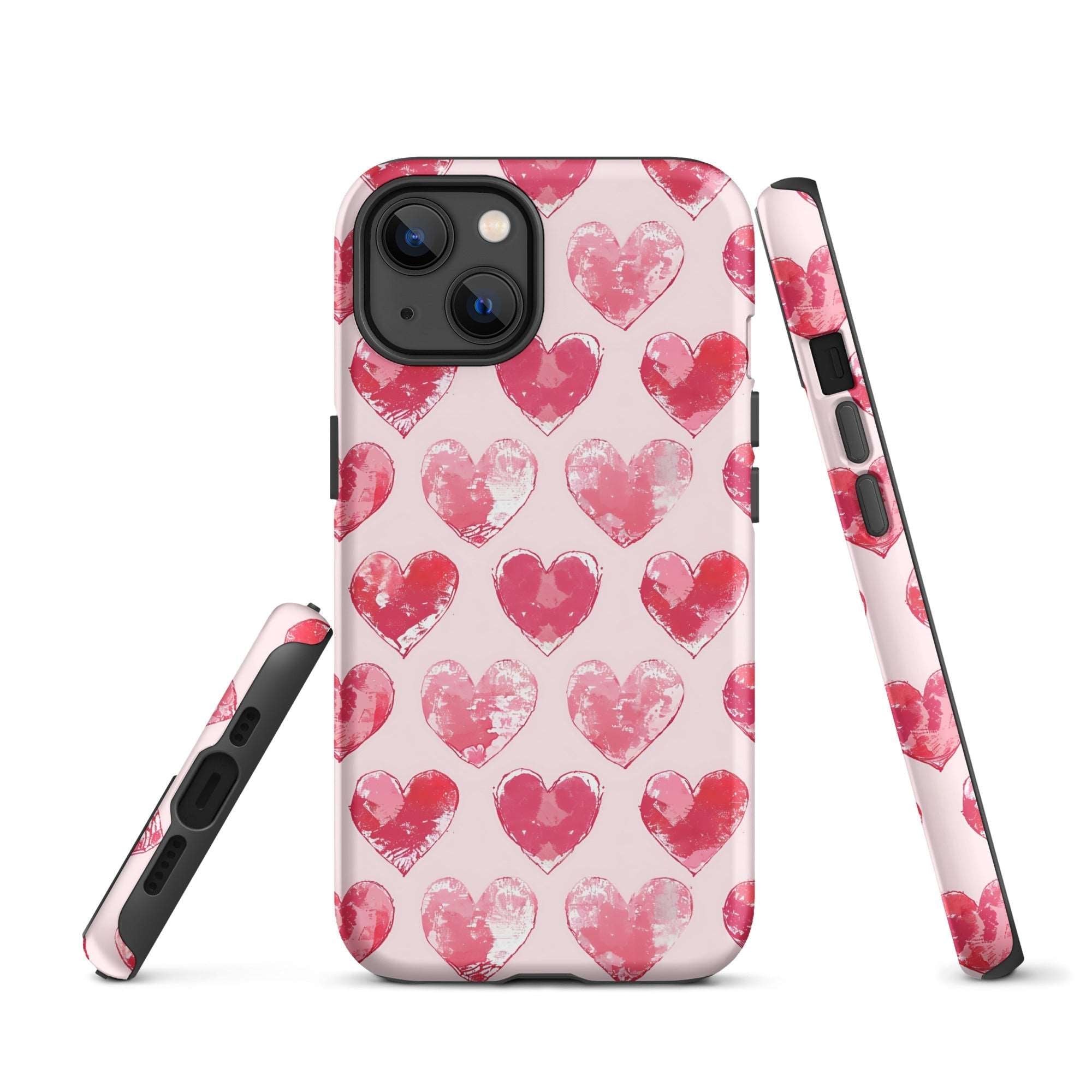 Blotted Love: Blush Strokes - iPhone Case - Pattern Symphony