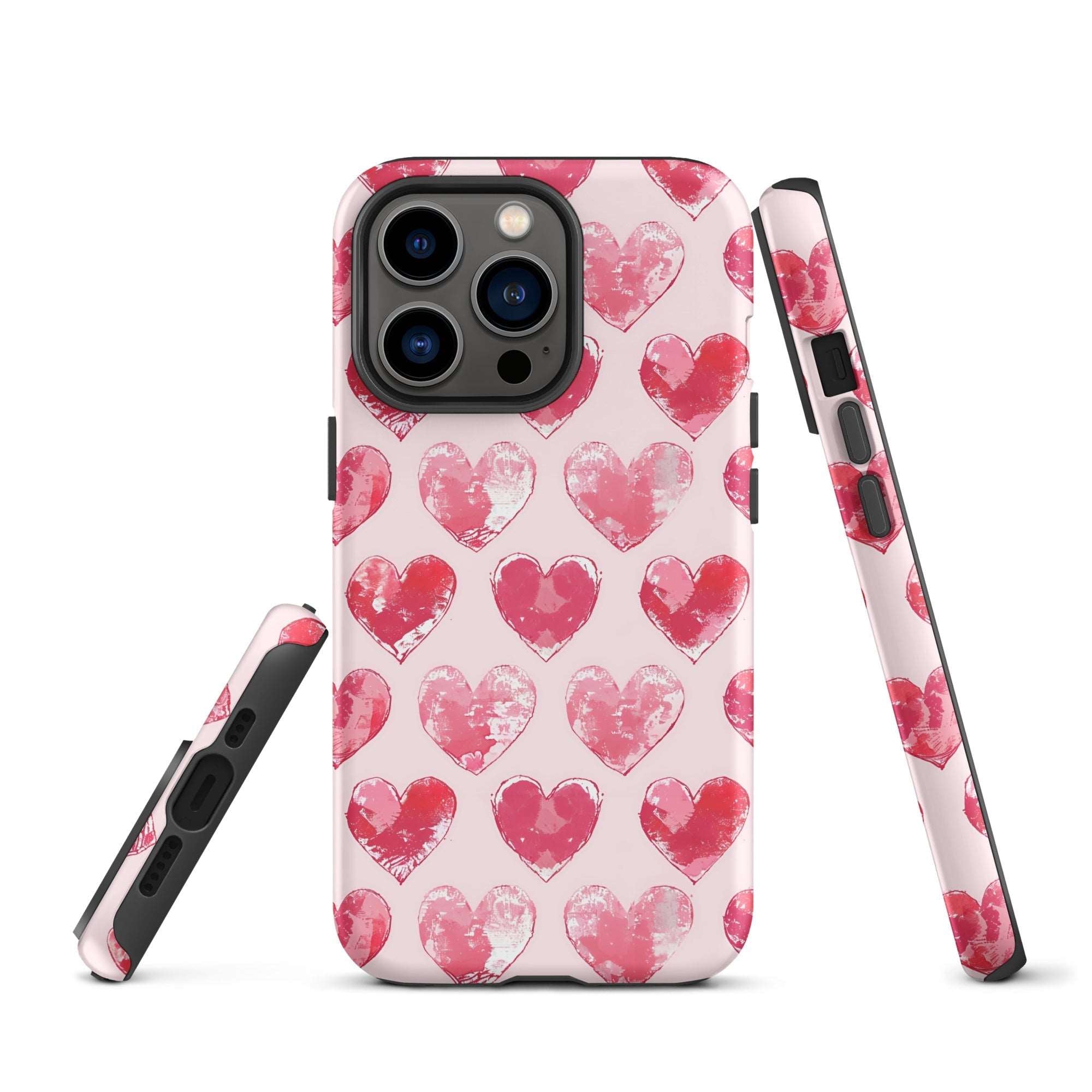 Blotted Love: Blush Strokes - iPhone Case - Pattern Symphony