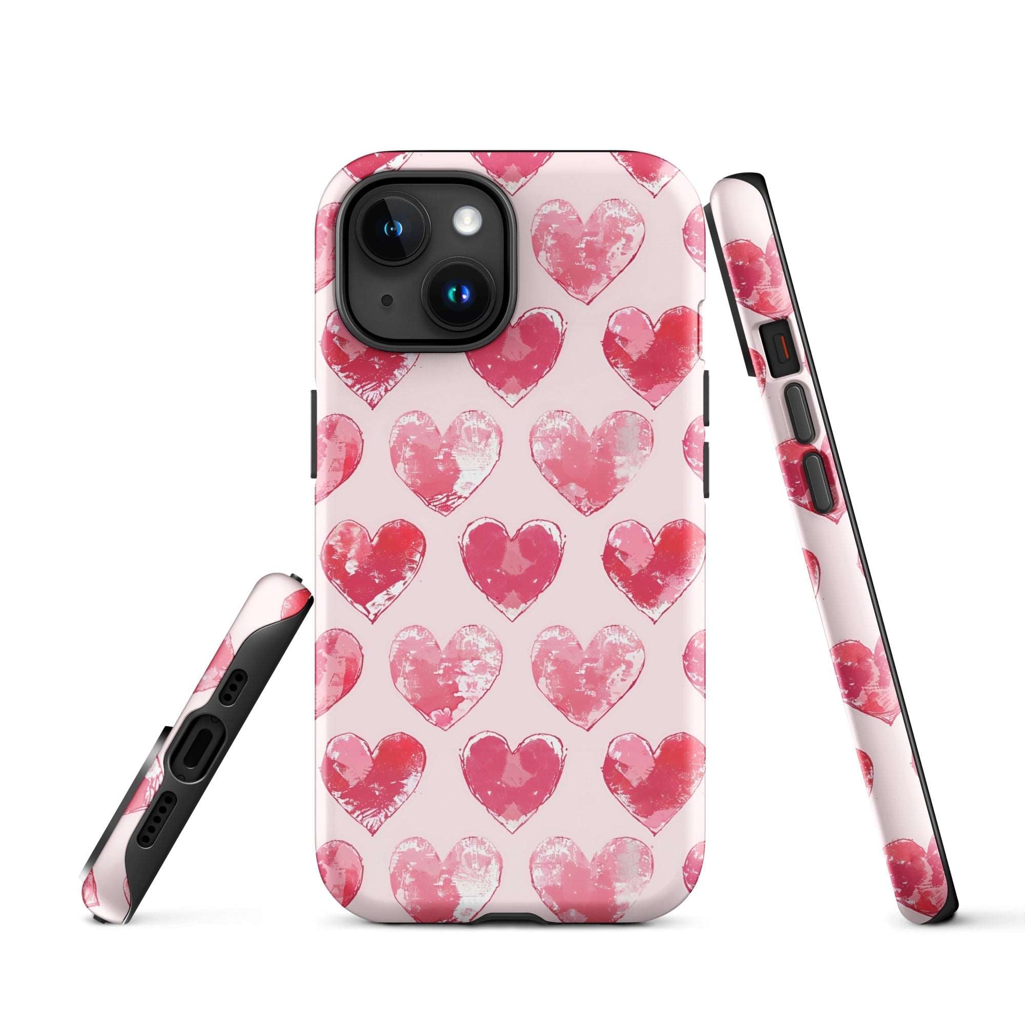 Blotted Love: Blush Strokes - iPhone Case - Pattern Symphony