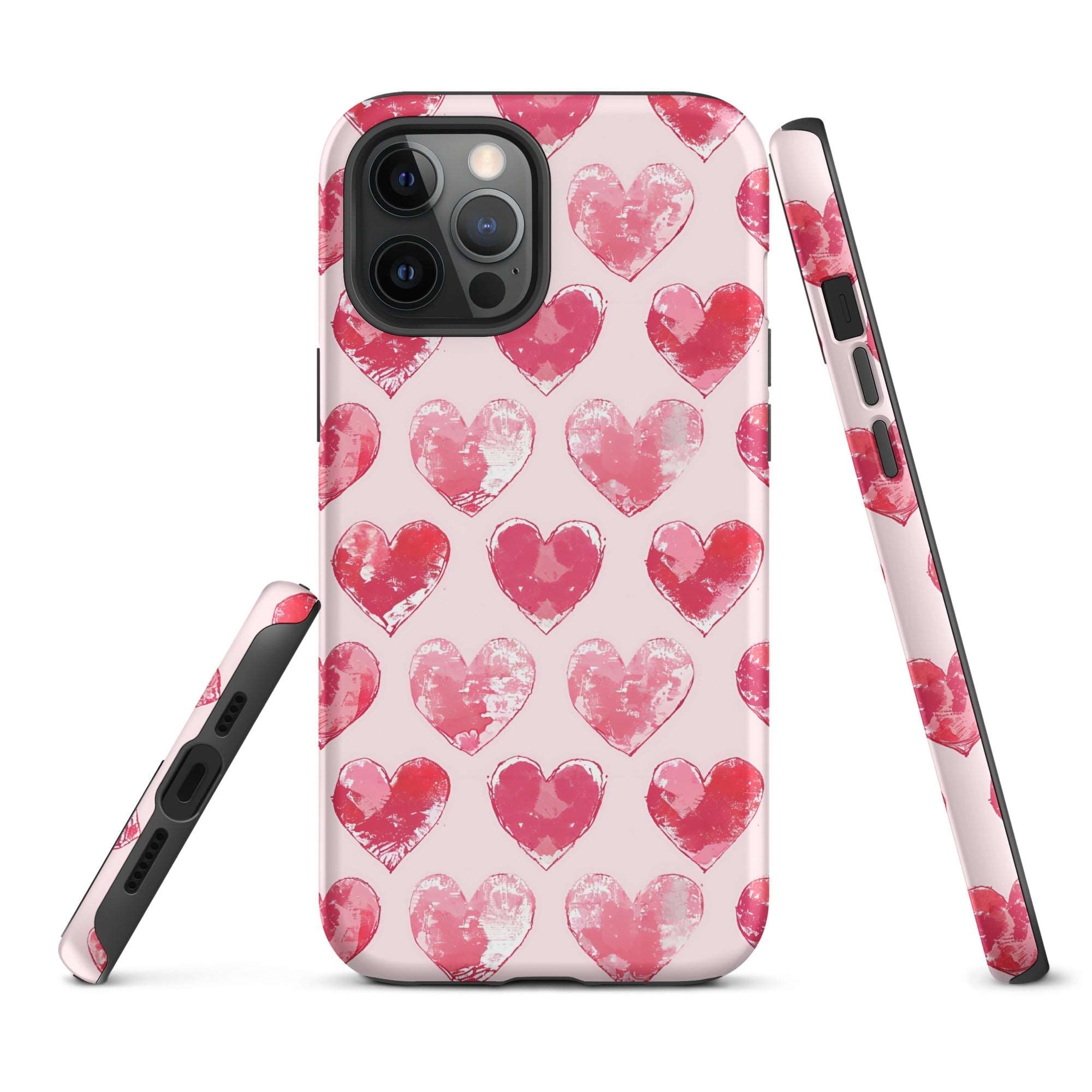 Blotted Love: Blush Strokes - iPhone Case - Pattern Symphony