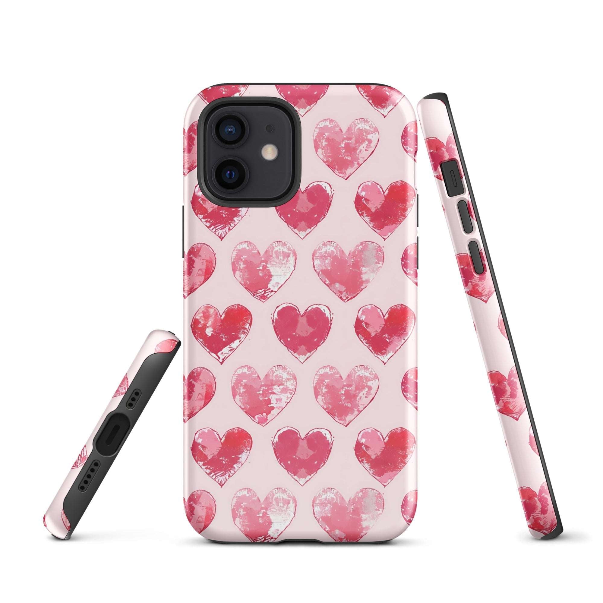 Blotted Love: Blush Strokes - iPhone Case - Pattern Symphony