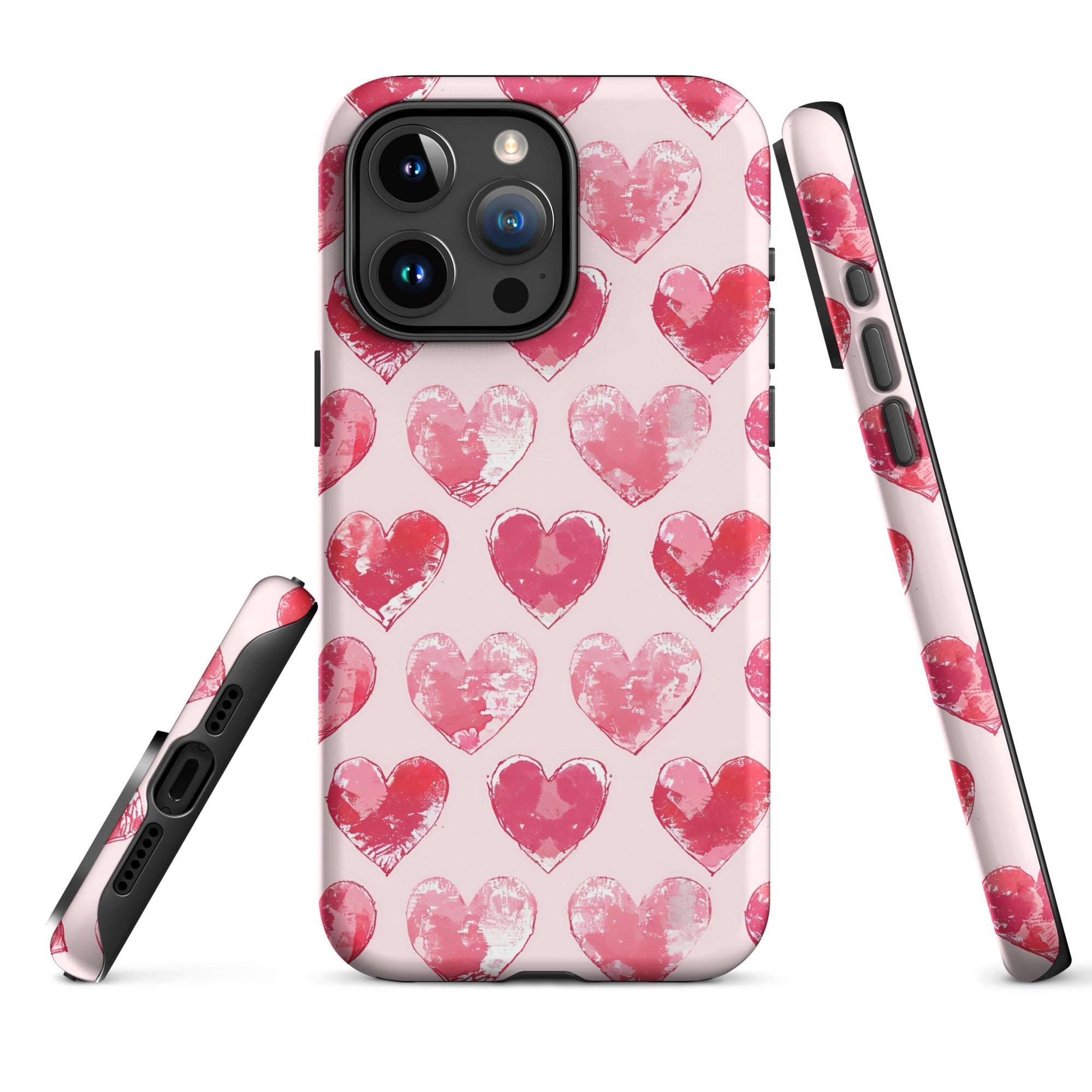 Blotted Love: Blush Strokes - iPhone Case - Pattern Symphony