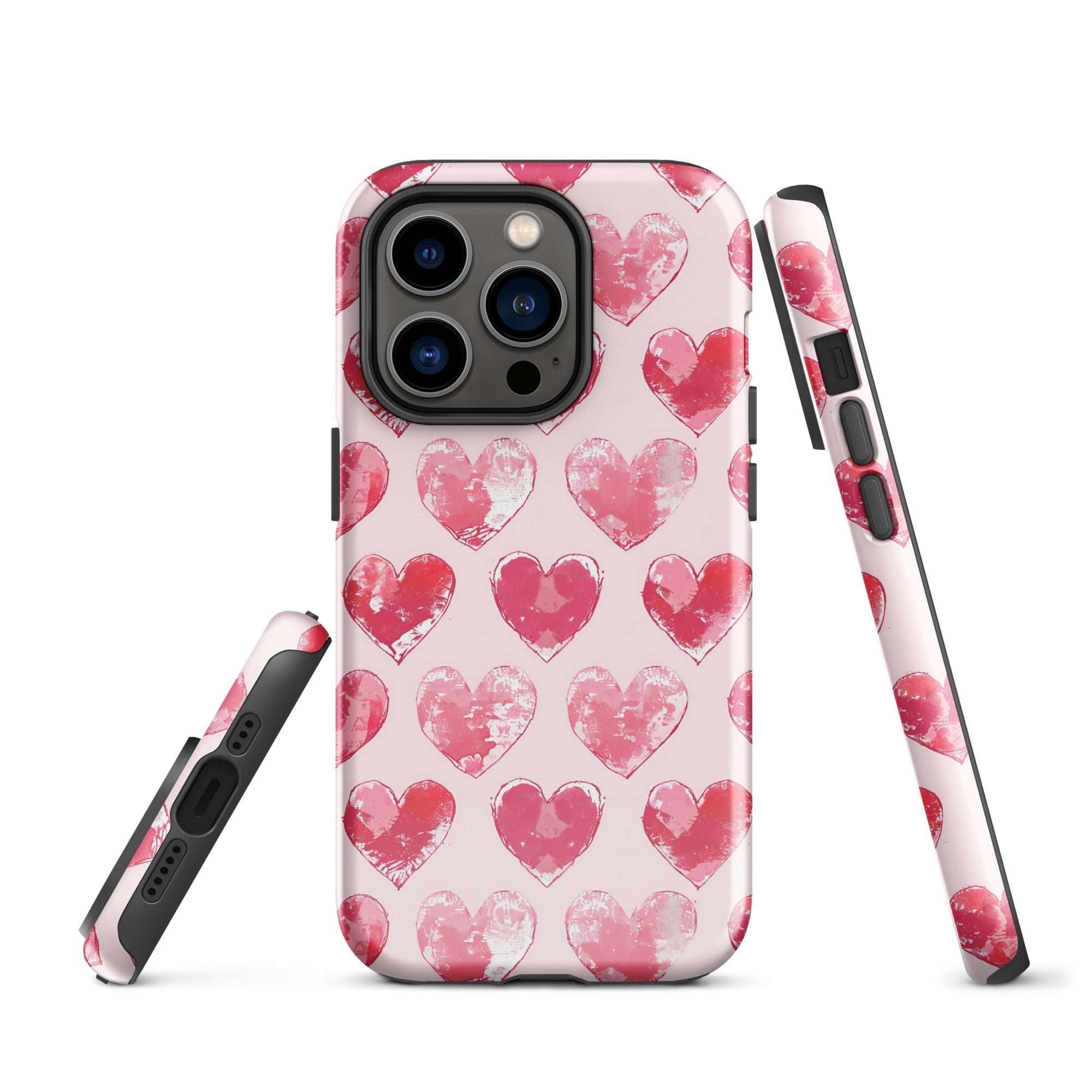 Blotted Love: Blush Strokes - iPhone Case - Pattern Symphony