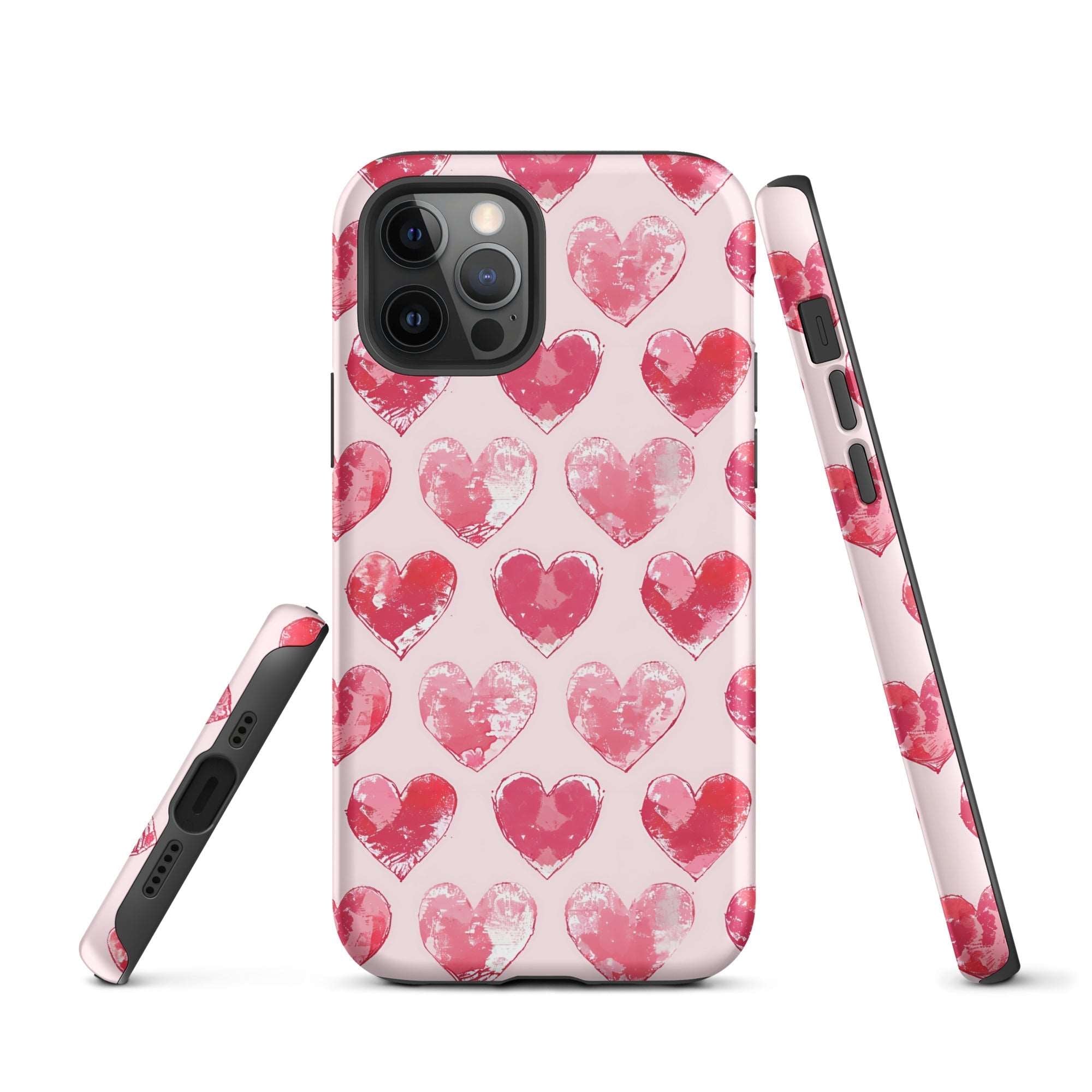 Blotted Love: Blush Strokes - iPhone Case - Pattern Symphony