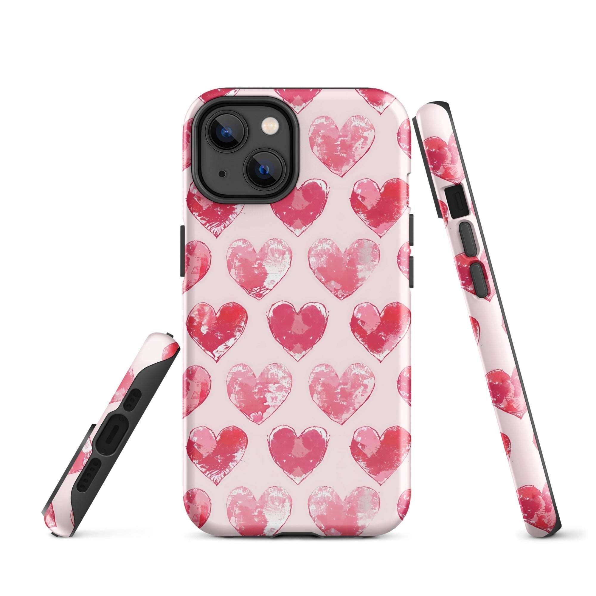 Blotted Love: Blush Strokes - iPhone Case - Pattern Symphony