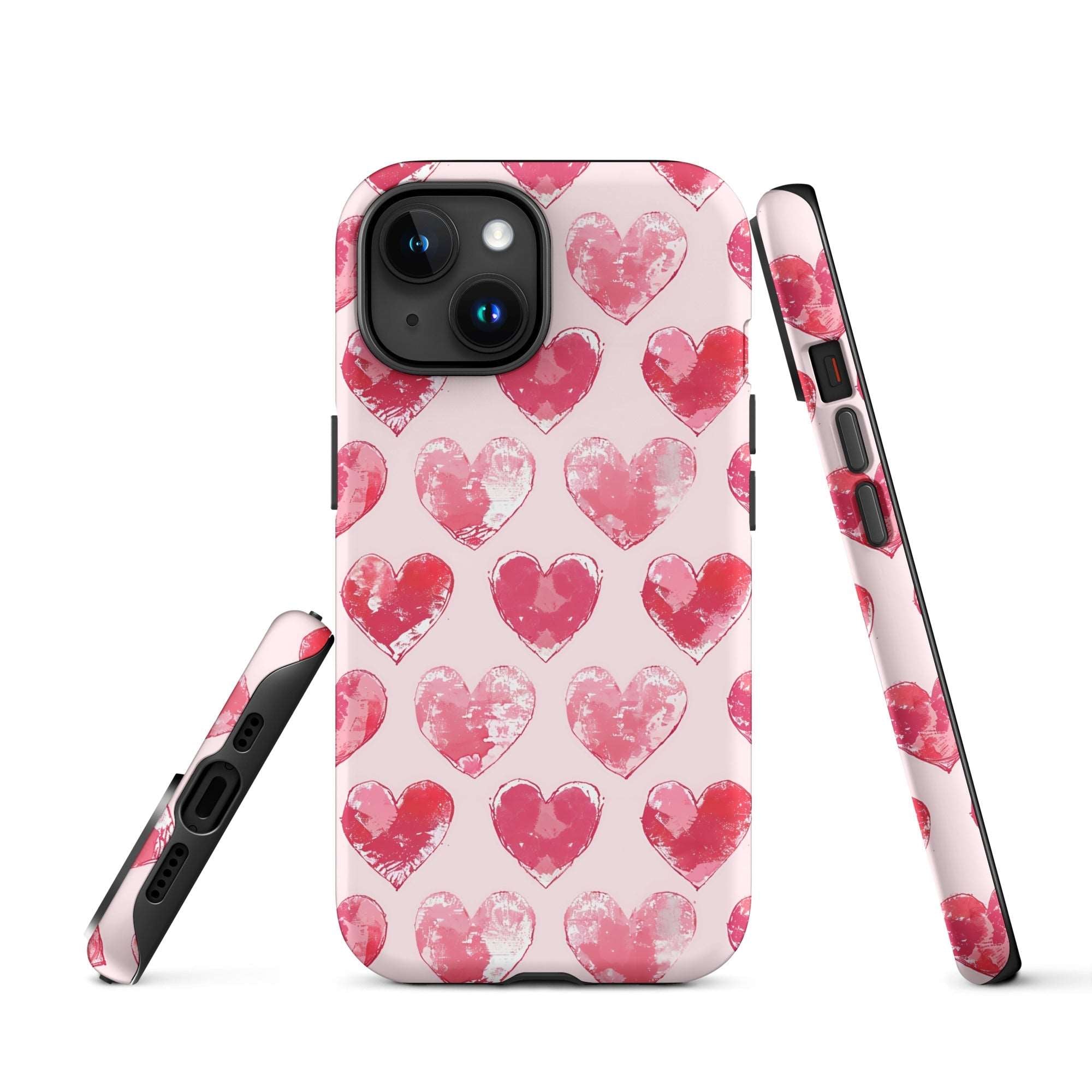 Blotted Love: Blush Strokes - iPhone Case - Pattern Symphony