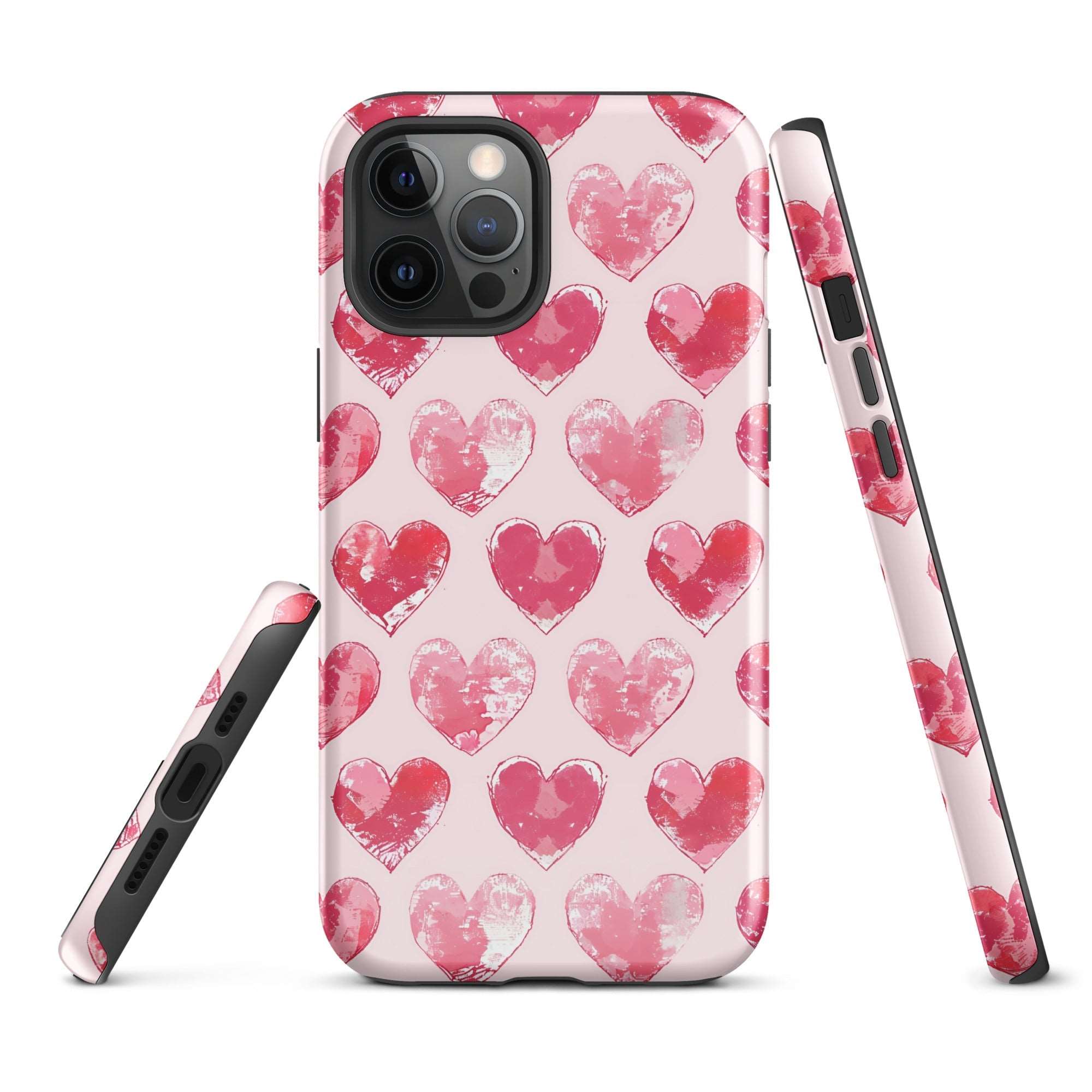 Blotted Love: Blush Strokes - iPhone Case - Pattern Symphony