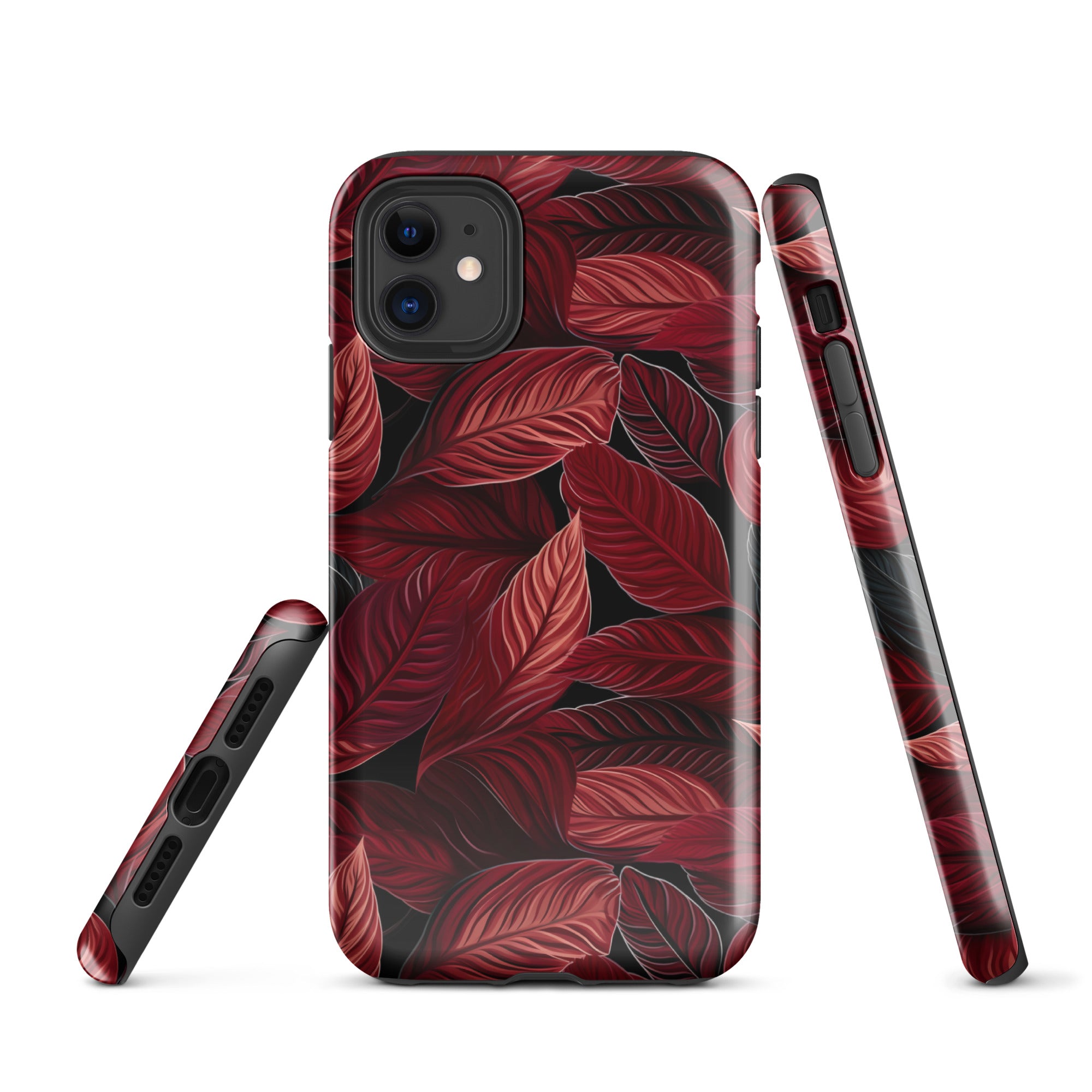 Scarlet Whispers - Lush Autumn Colours in Botanical Bliss - iPhone Case