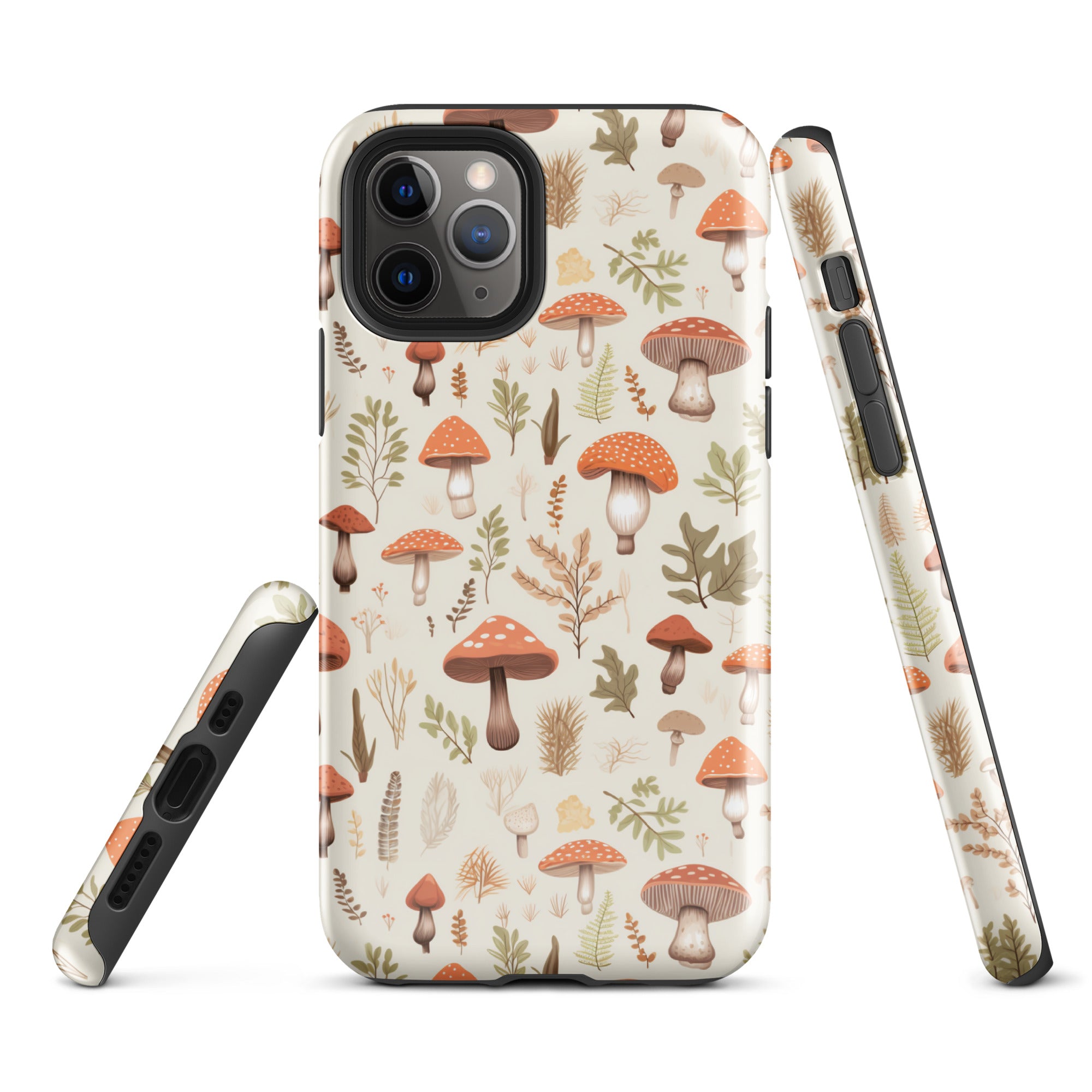 Mushroom Haven - Autumnal Tones Botanical - iPhone Case