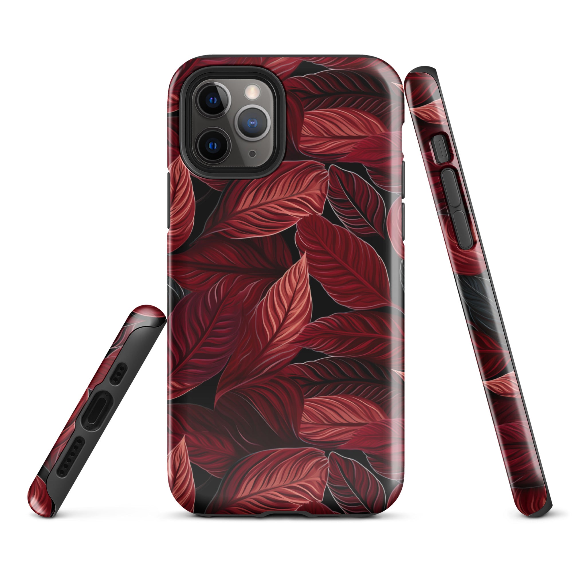 Scarlet Whispers - Lush Autumn Colours in Botanical Bliss - iPhone Case