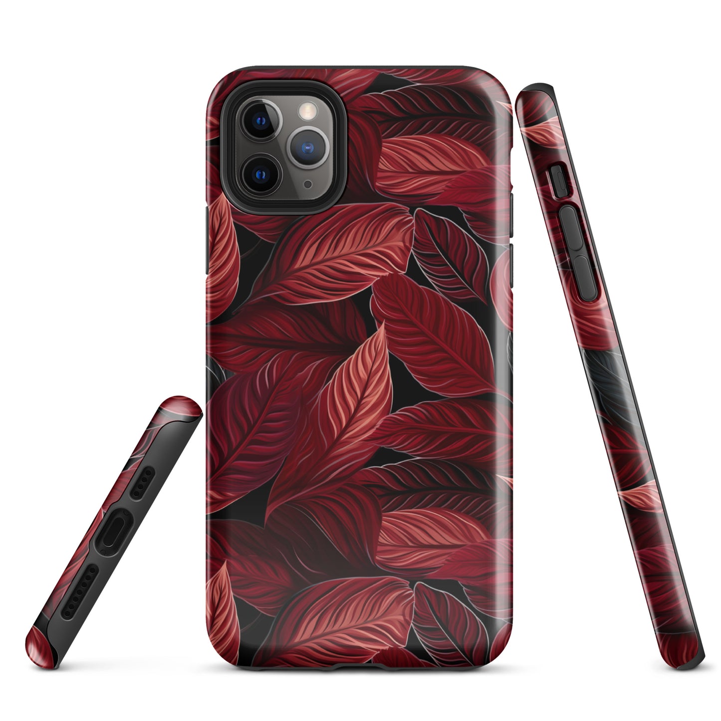 Scarlet Whispers - Lush Autumn Colours in Botanical Bliss - iPhone Case