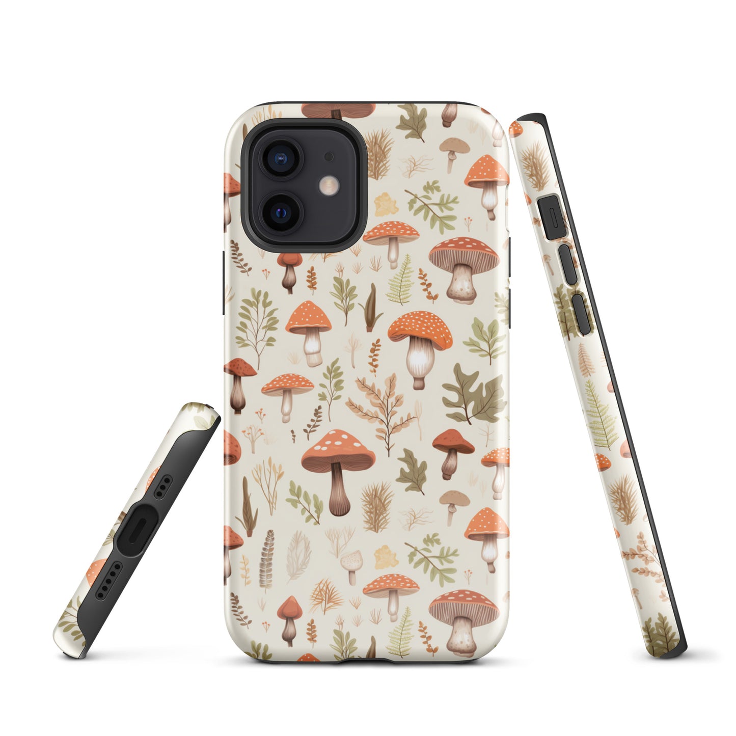 Mushroom Haven - Autumnal Tones Botanical - iPhone Case