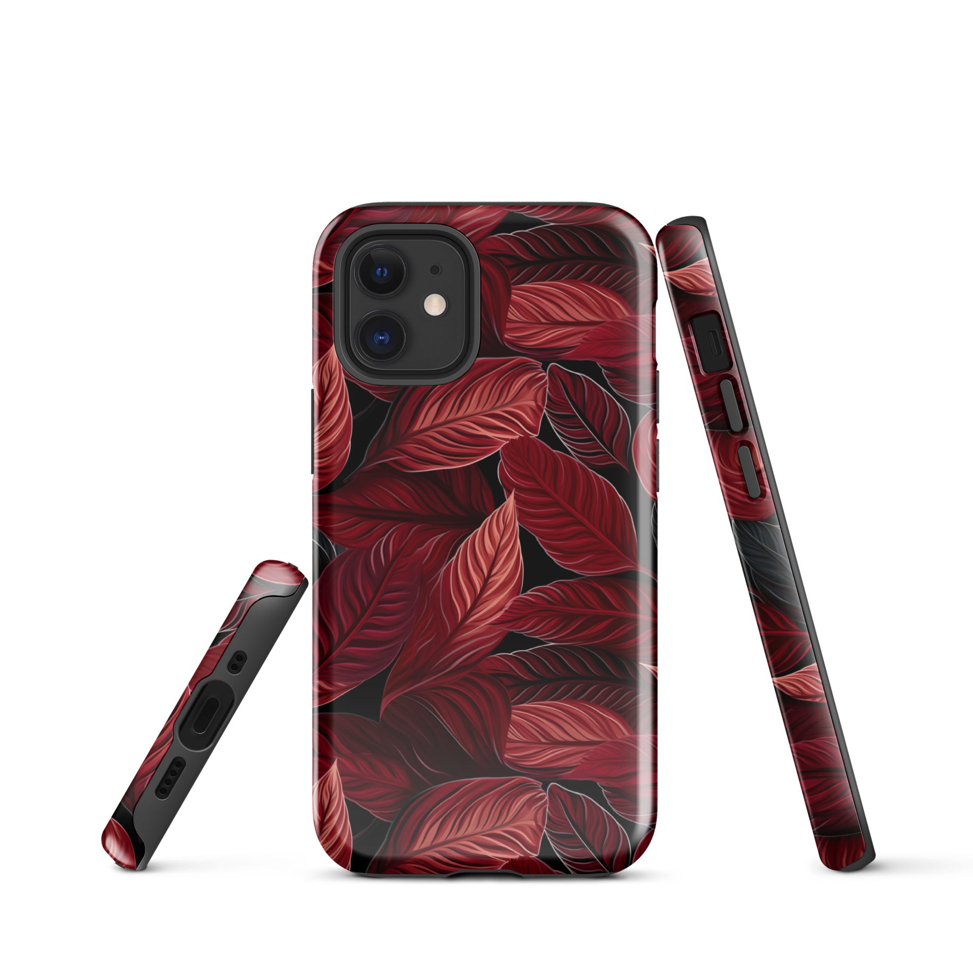 Scarlet Whispers - Lush Autumn Colours in Botanical Bliss - iPhone Case