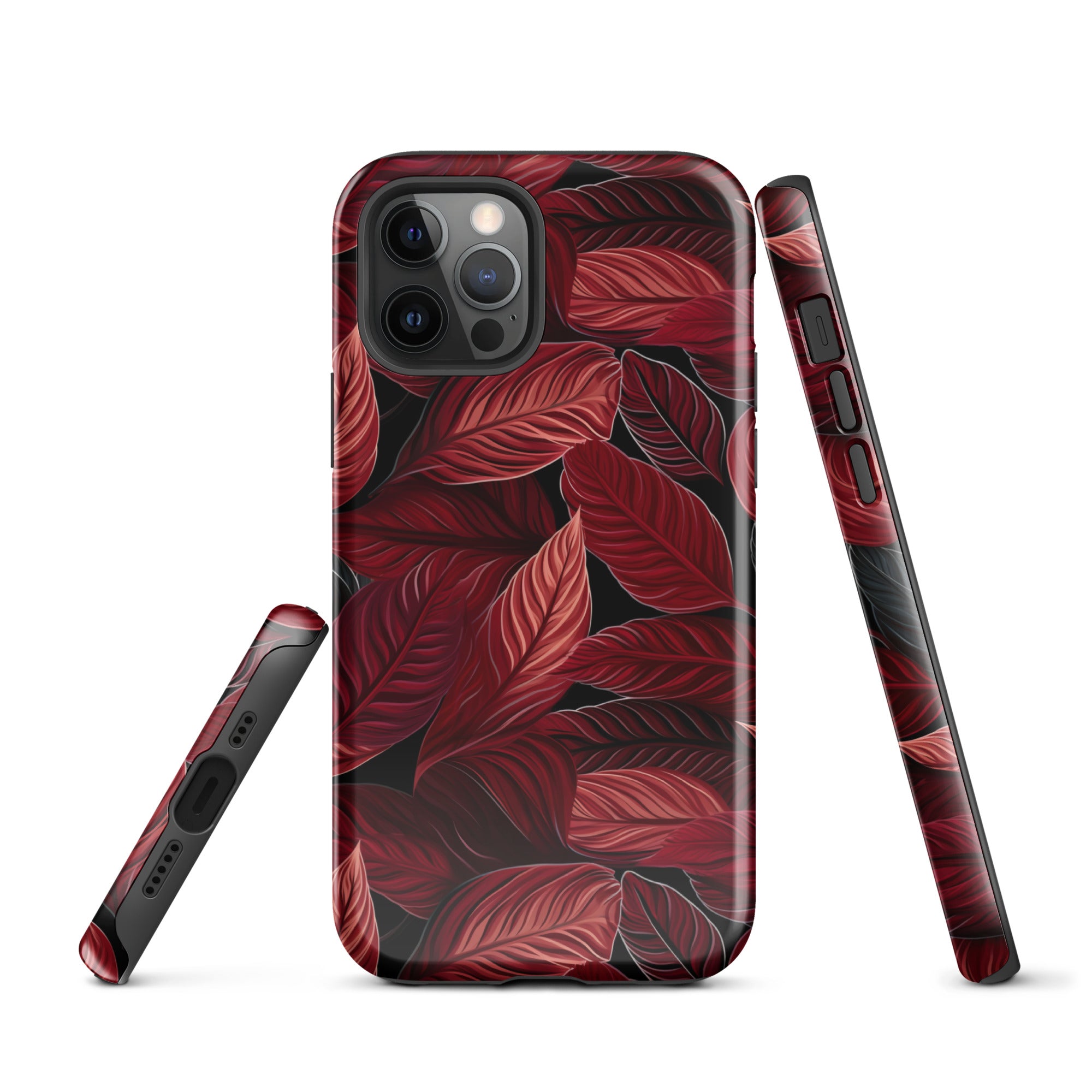 Scarlet Whispers - Lush Autumn Colours in Botanical Bliss - iPhone Case