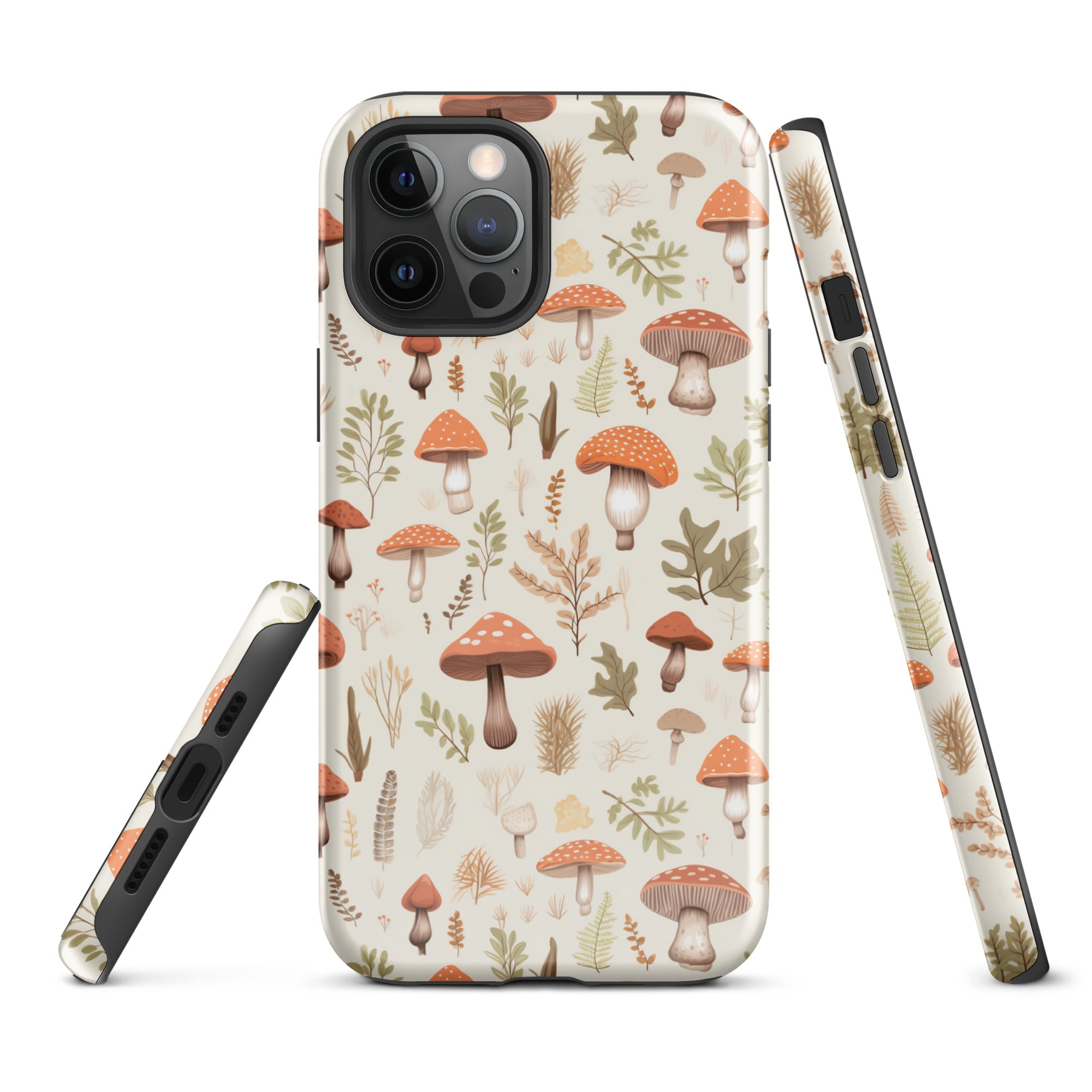 Mushroom Haven - Autumnal Tones Botanical - iPhone Case