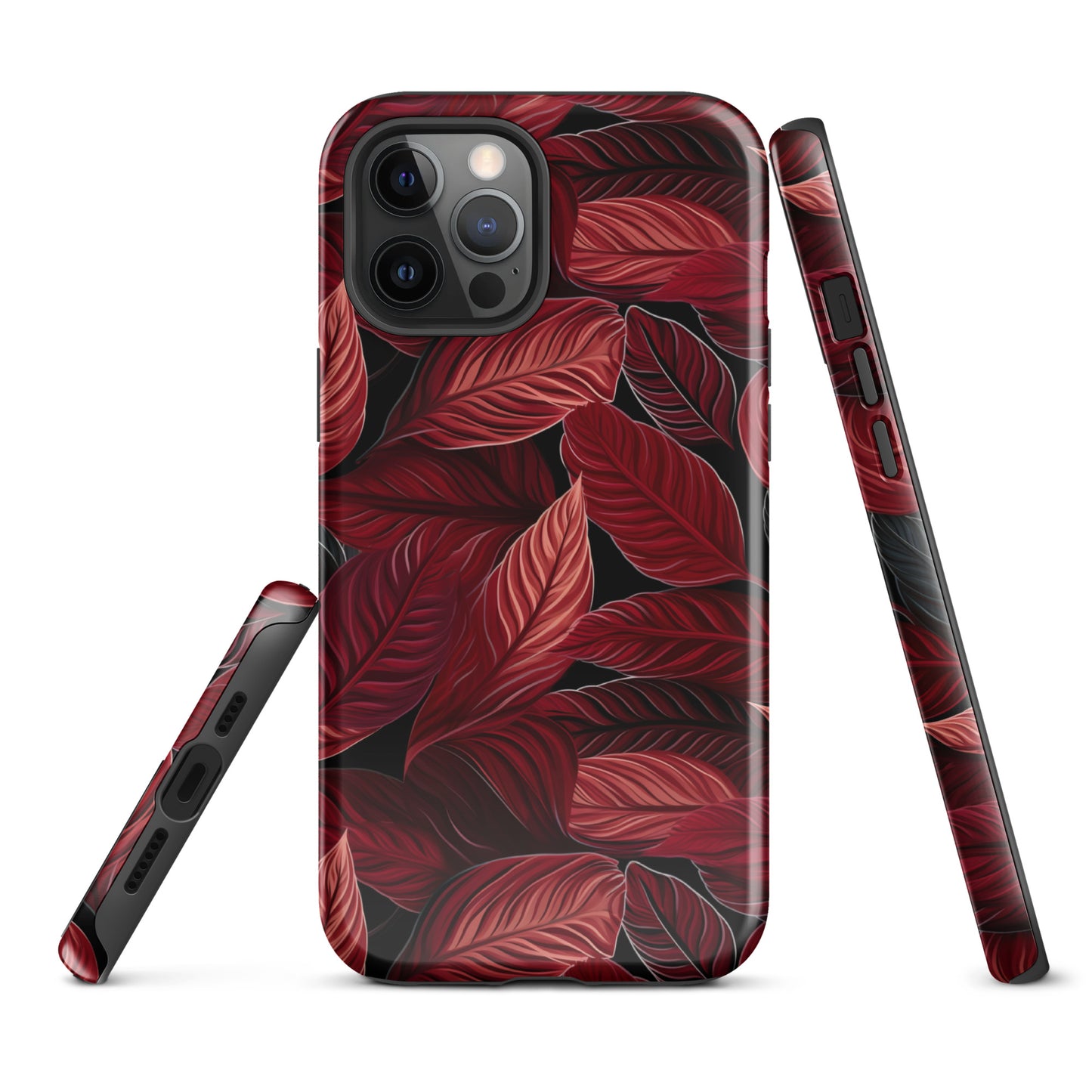 Scarlet Whispers - Lush Autumn Colours in Botanical Bliss - iPhone Case