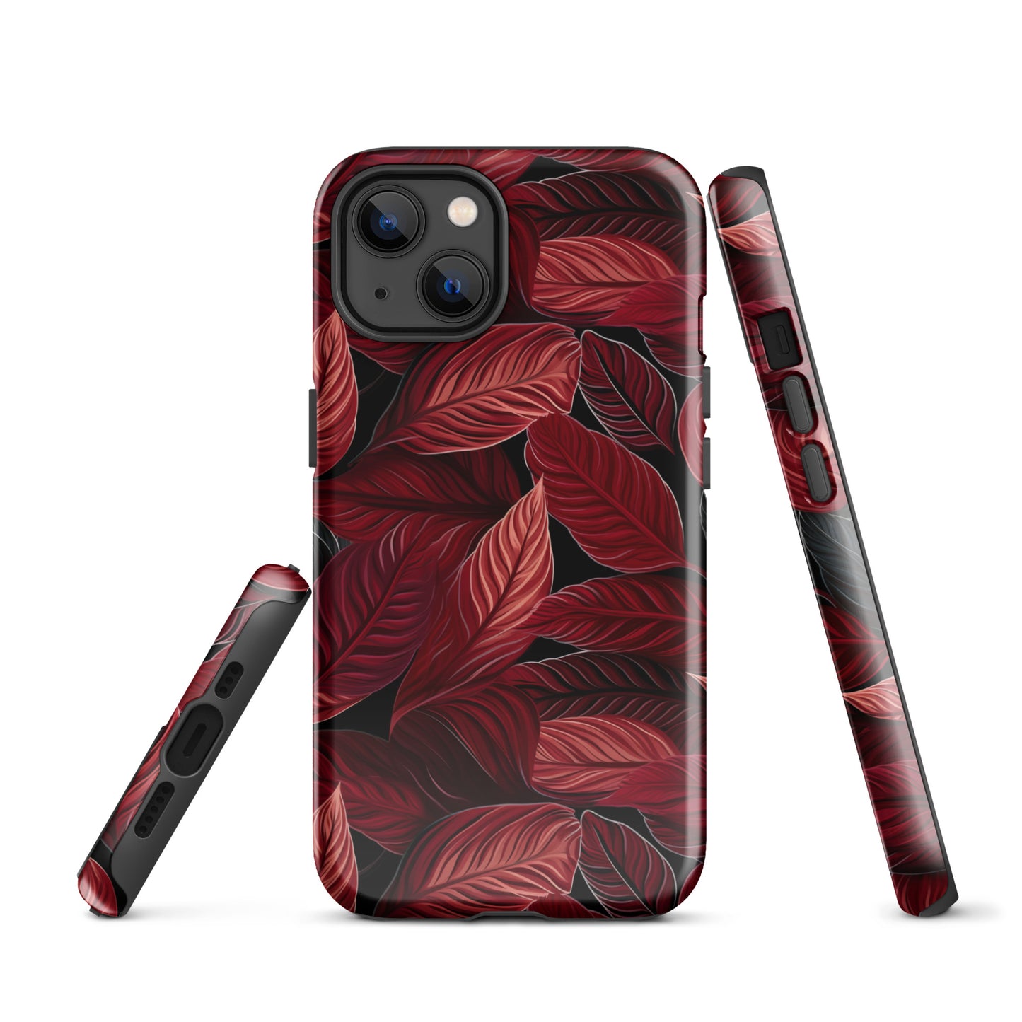 Scarlet Whispers - Lush Autumn Colours in Botanical Bliss - iPhone Case