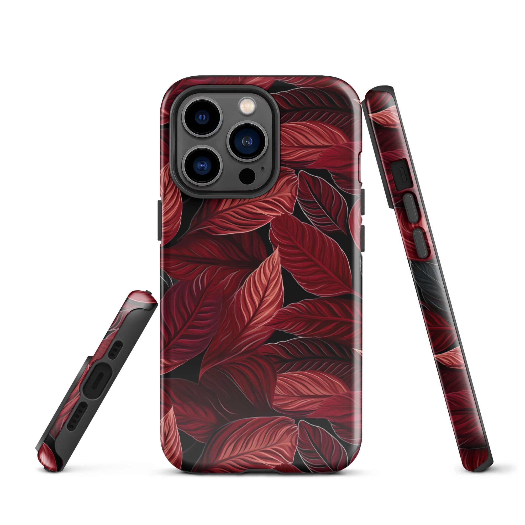 Scarlet Whispers - Lush Autumn Colours in Botanical Bliss - iPhone Case