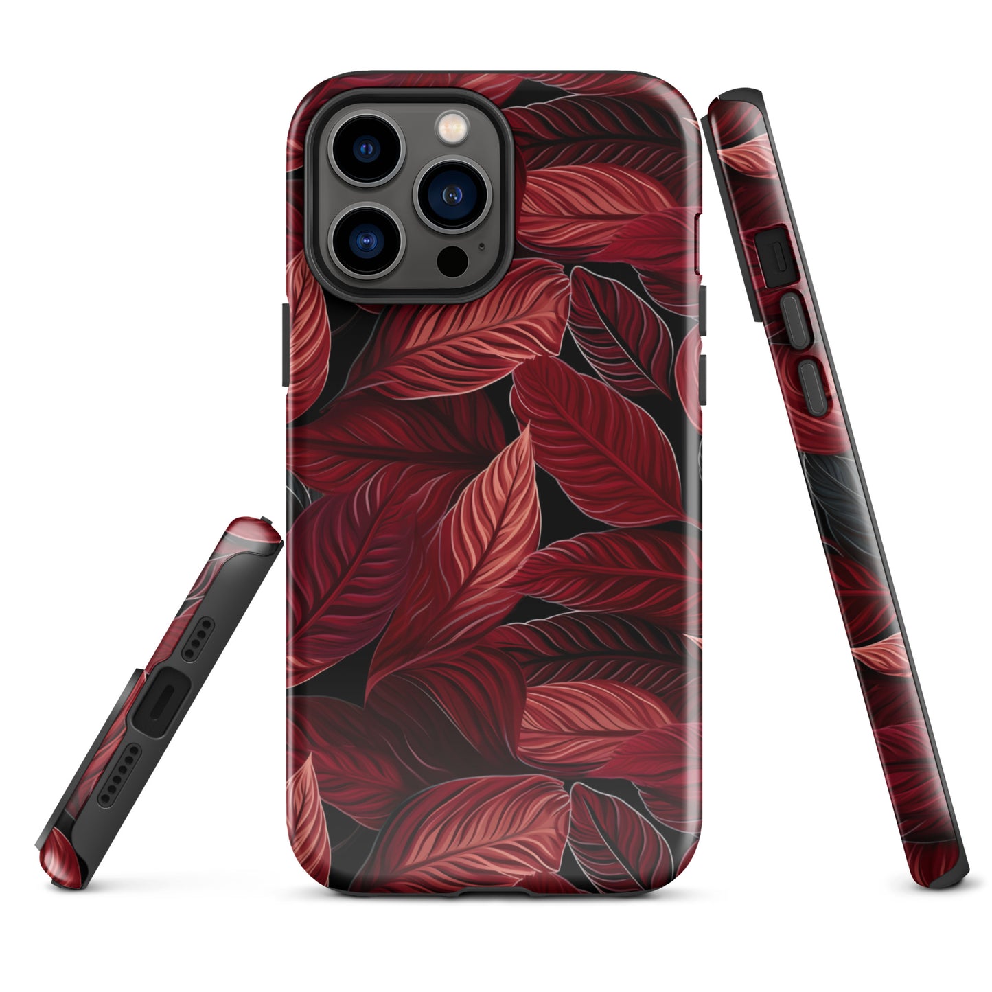 Scarlet Whispers - Lush Autumn Colours in Botanical Bliss - iPhone Case