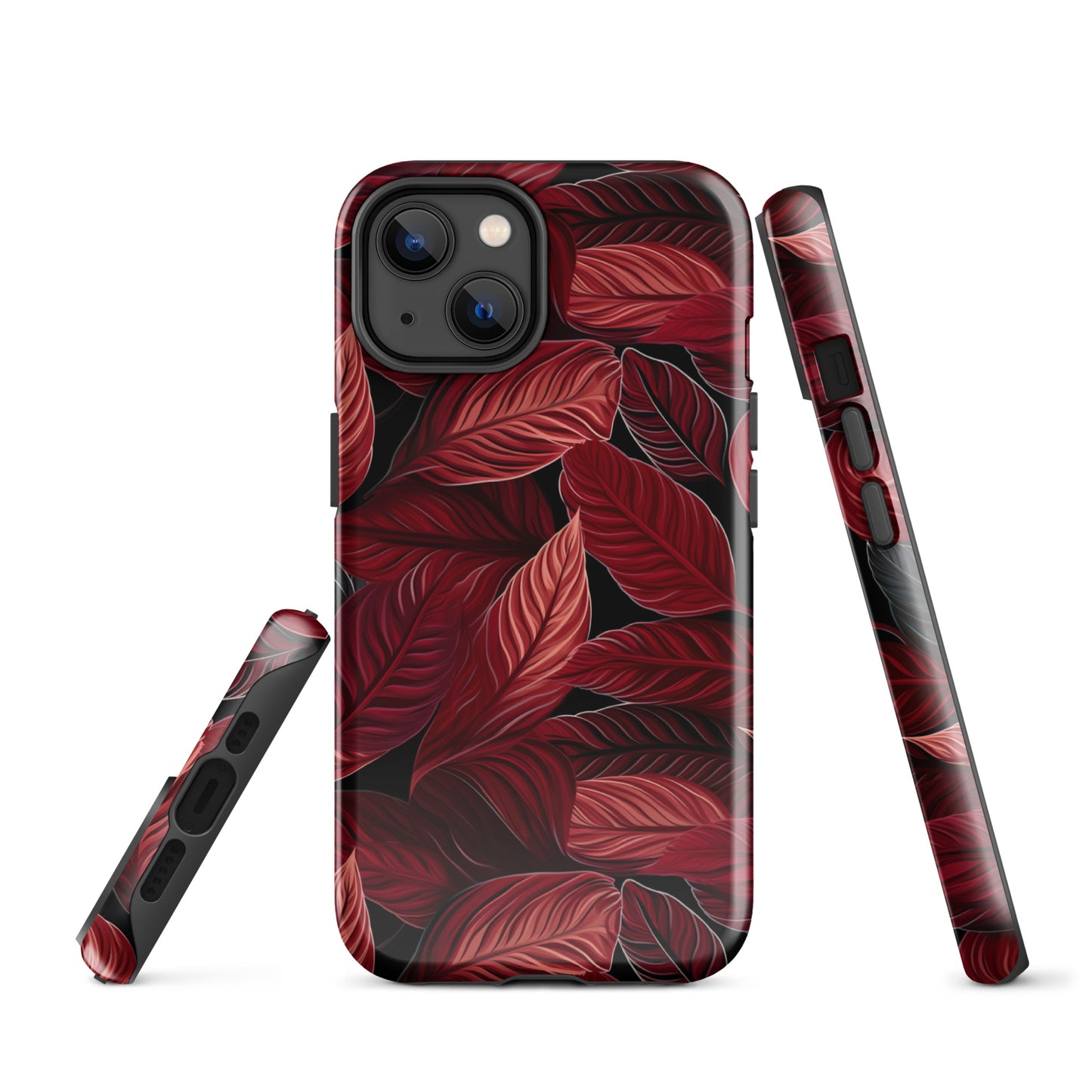 Scarlet Whispers - Lush Autumn Colours in Botanical Bliss - iPhone Case