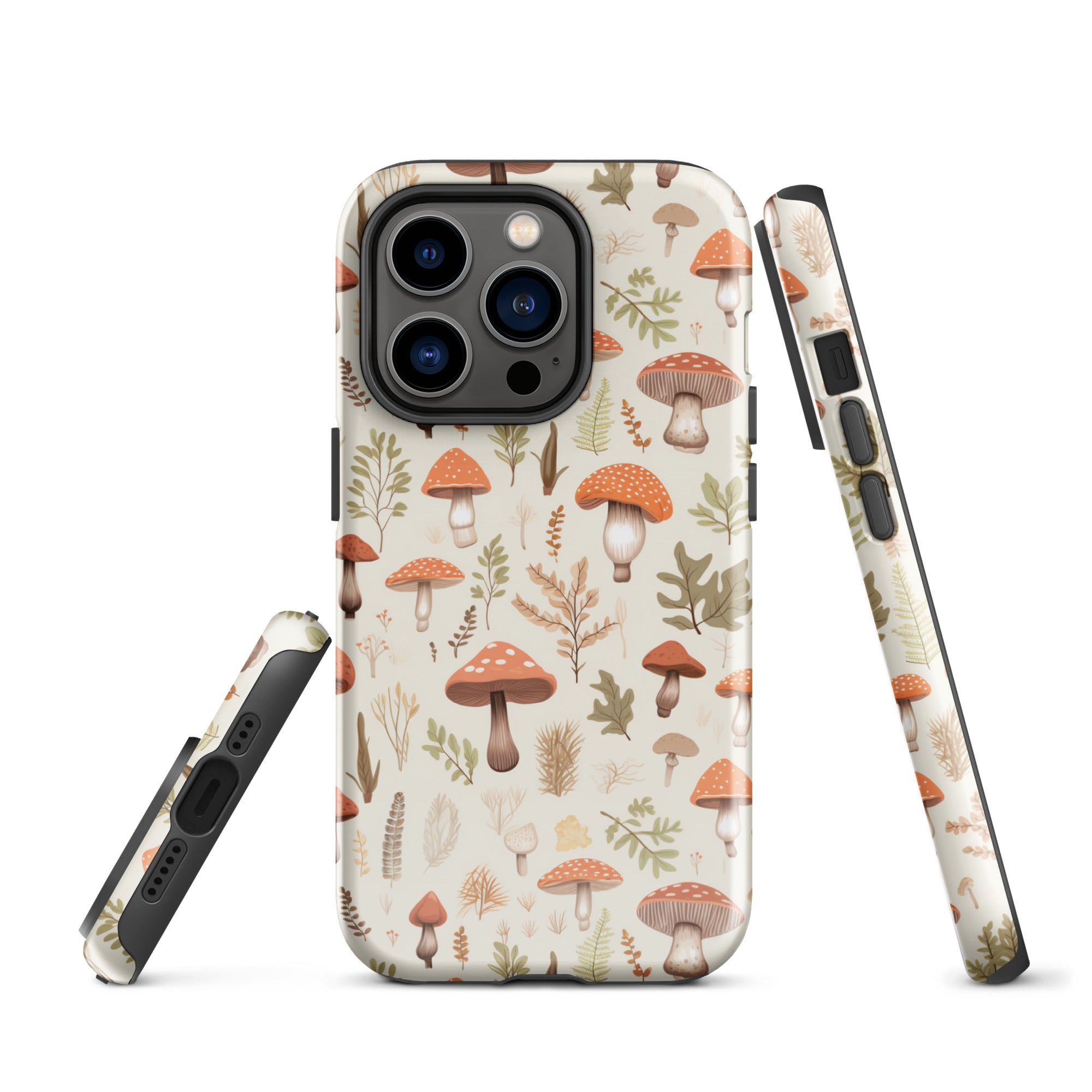 Mushroom Haven - Autumnal Tones Botanical - iPhone Case