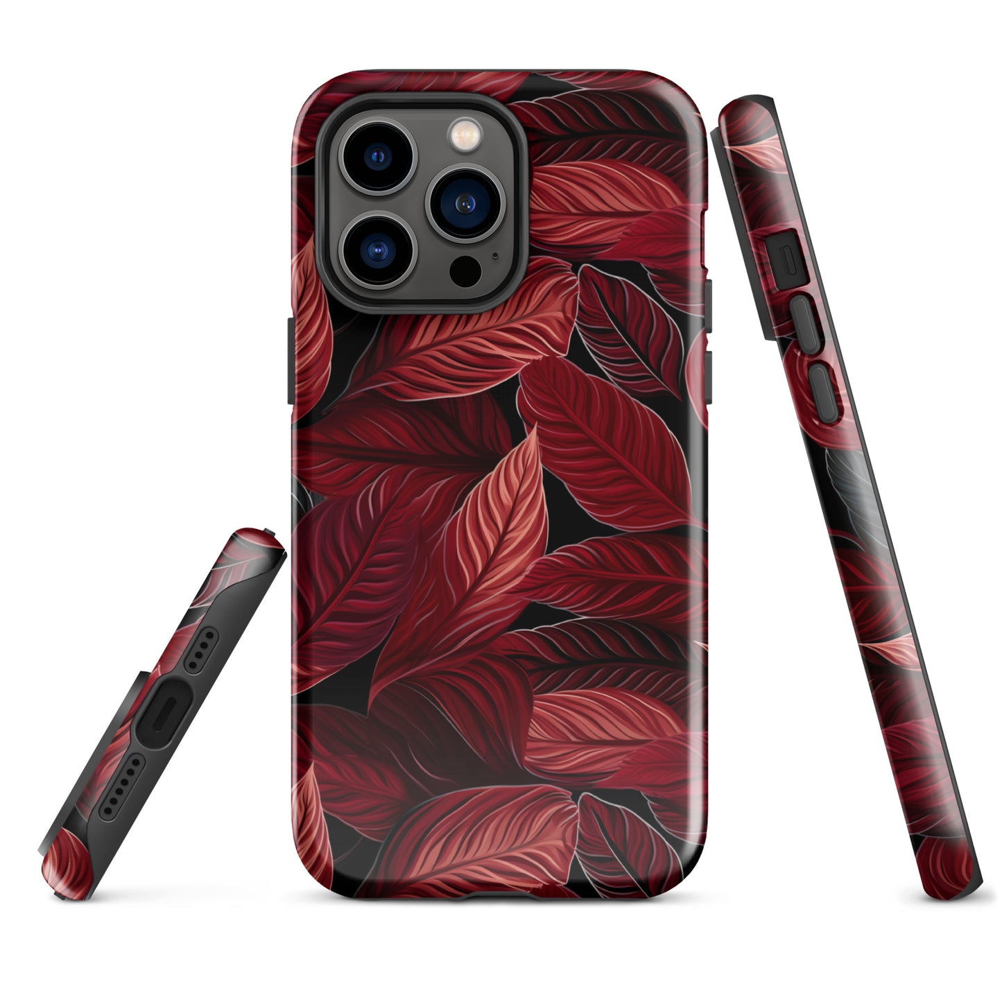 Scarlet Whispers - Lush Autumn Colours in Botanical Bliss - iPhone Case