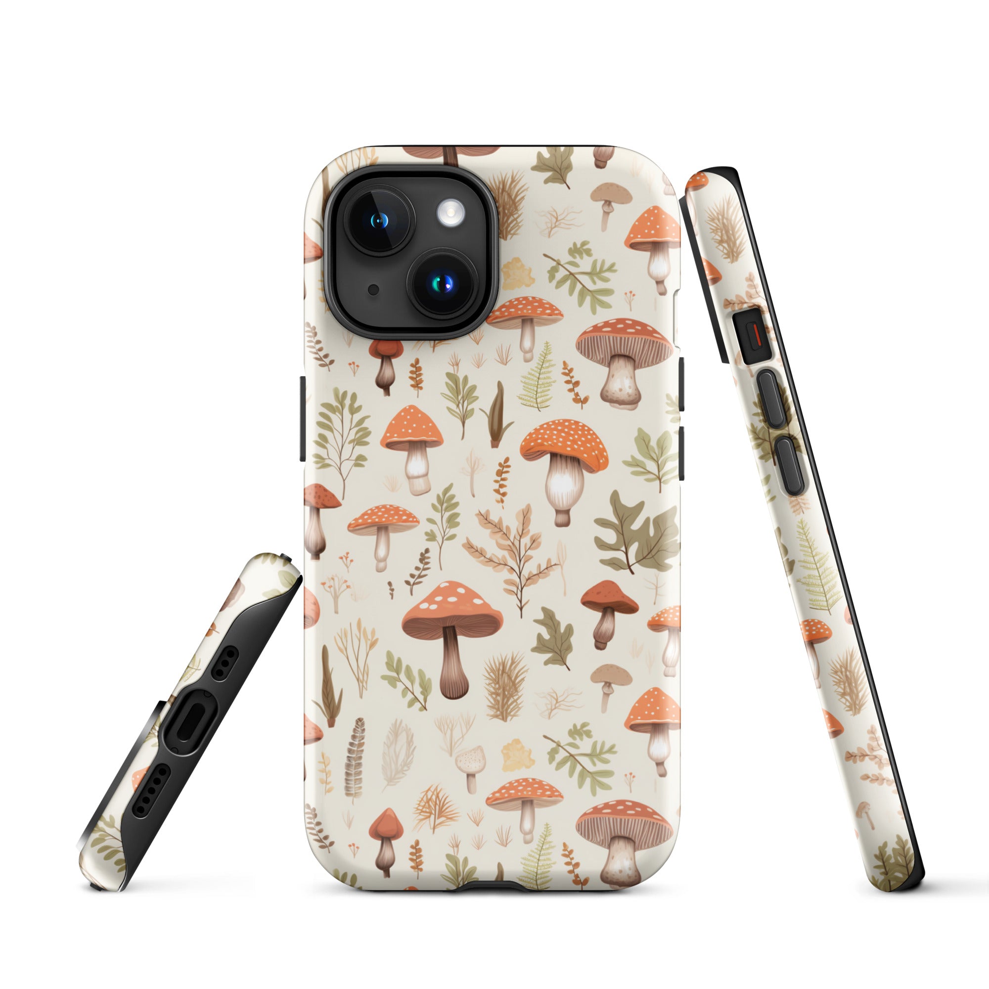 Mushroom Haven - Autumnal Tones Botanical - iPhone Case